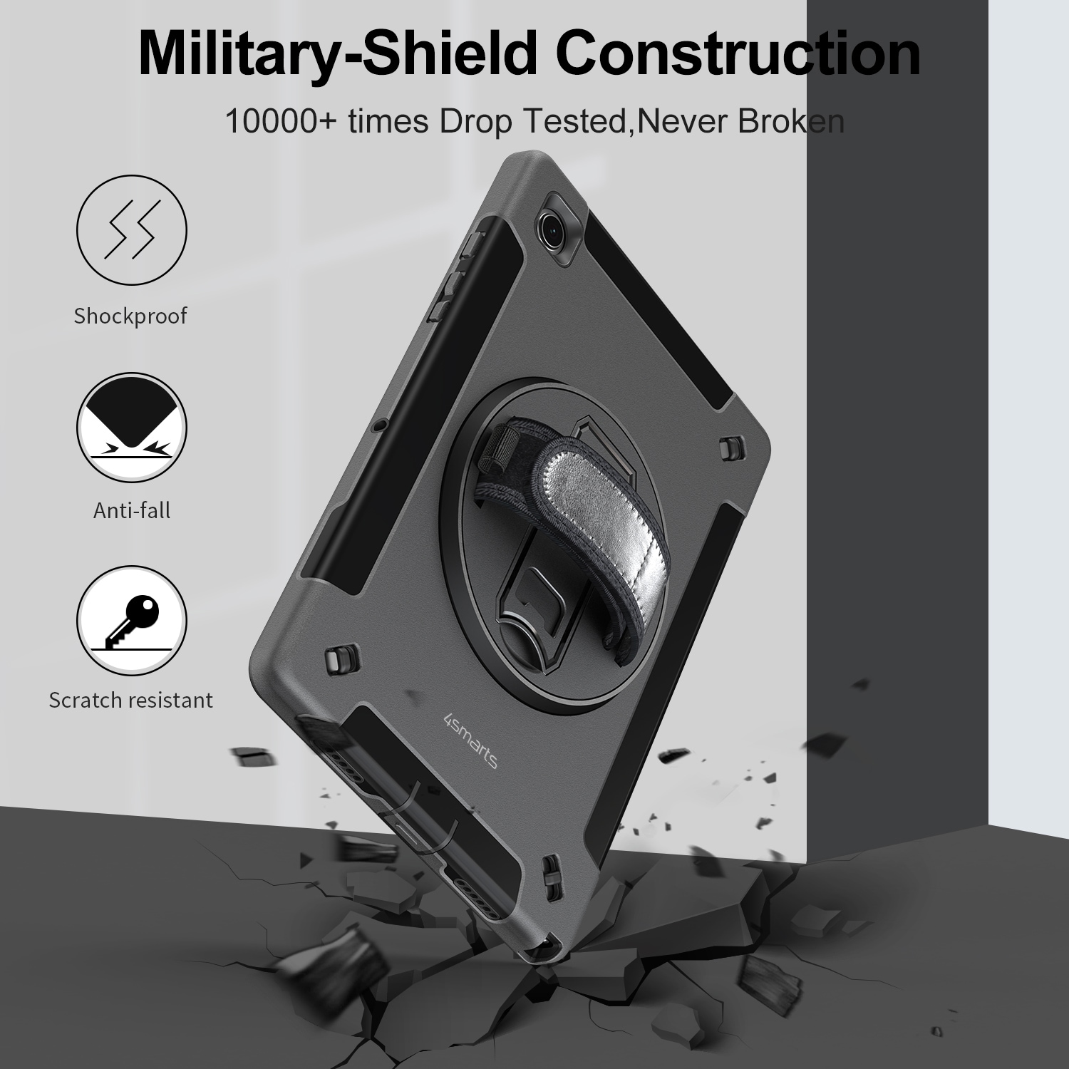 4smarts Backcover »Rugged Case Grip - iPad 10.9 (2022 10Gen)«