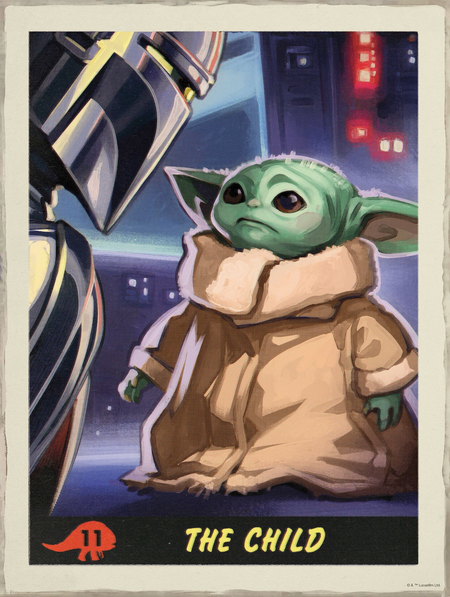 Image of Komar Wandbild »Mandalorian The Child Trading Card«, Disney-Star Wars, (1 St.), 30 x 40 cm (Breite x Höhe) - 1 Teil bei Ackermann Versand Schweiz