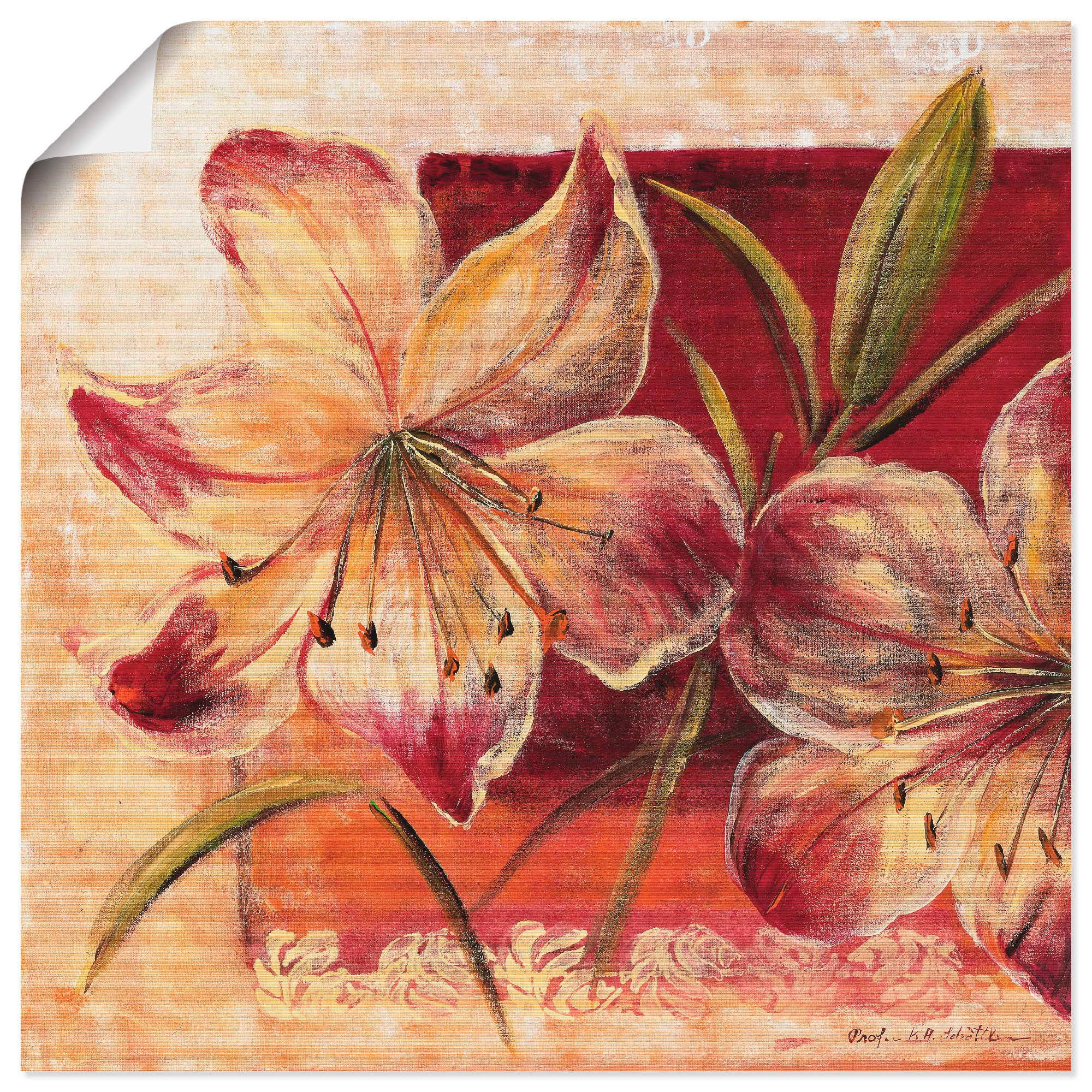 Image of Artland Wandbild »Klassische Blumen III«, Blumen, (1 St.), in vielen Grössen & Produktarten -Leinwandbild, Poster, Wandaufkleber / Wandtattoo auch für Badezimmer geeignet bei Ackermann Versand Schweiz