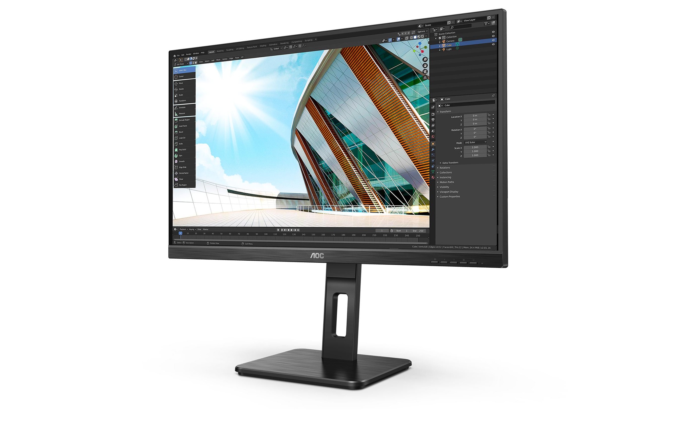AOC Ergo Monitor »Q27P2Q«, 68,31 cm/27 Zoll, 2560 x 1440 px, WQHD, 4 ms Reaktionszeit, 75 Hz