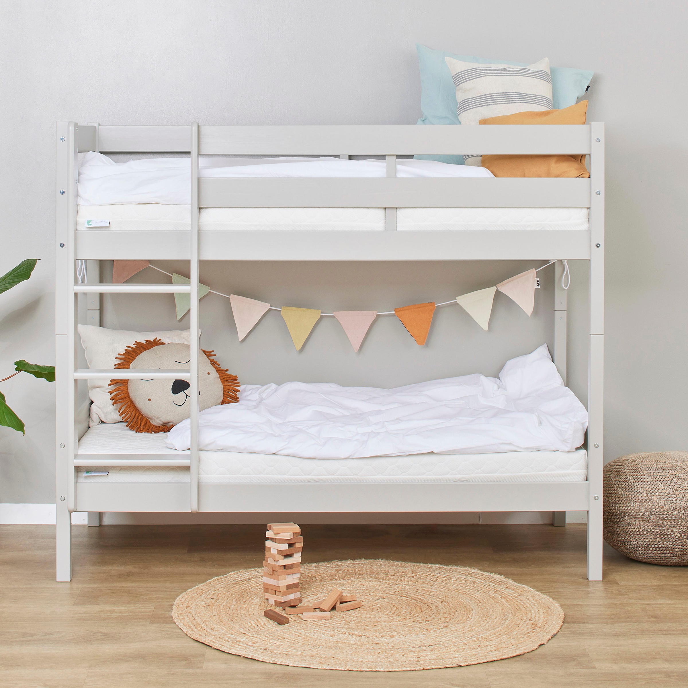 Hoppekids Lit superposé »ECO Comfort Kinderbett 90x200 oder 70x160 aus Massivholz in 4 Farben« TÜV, FSC und Nordisches Umweltzeichen – wahlweise mit Matratzen