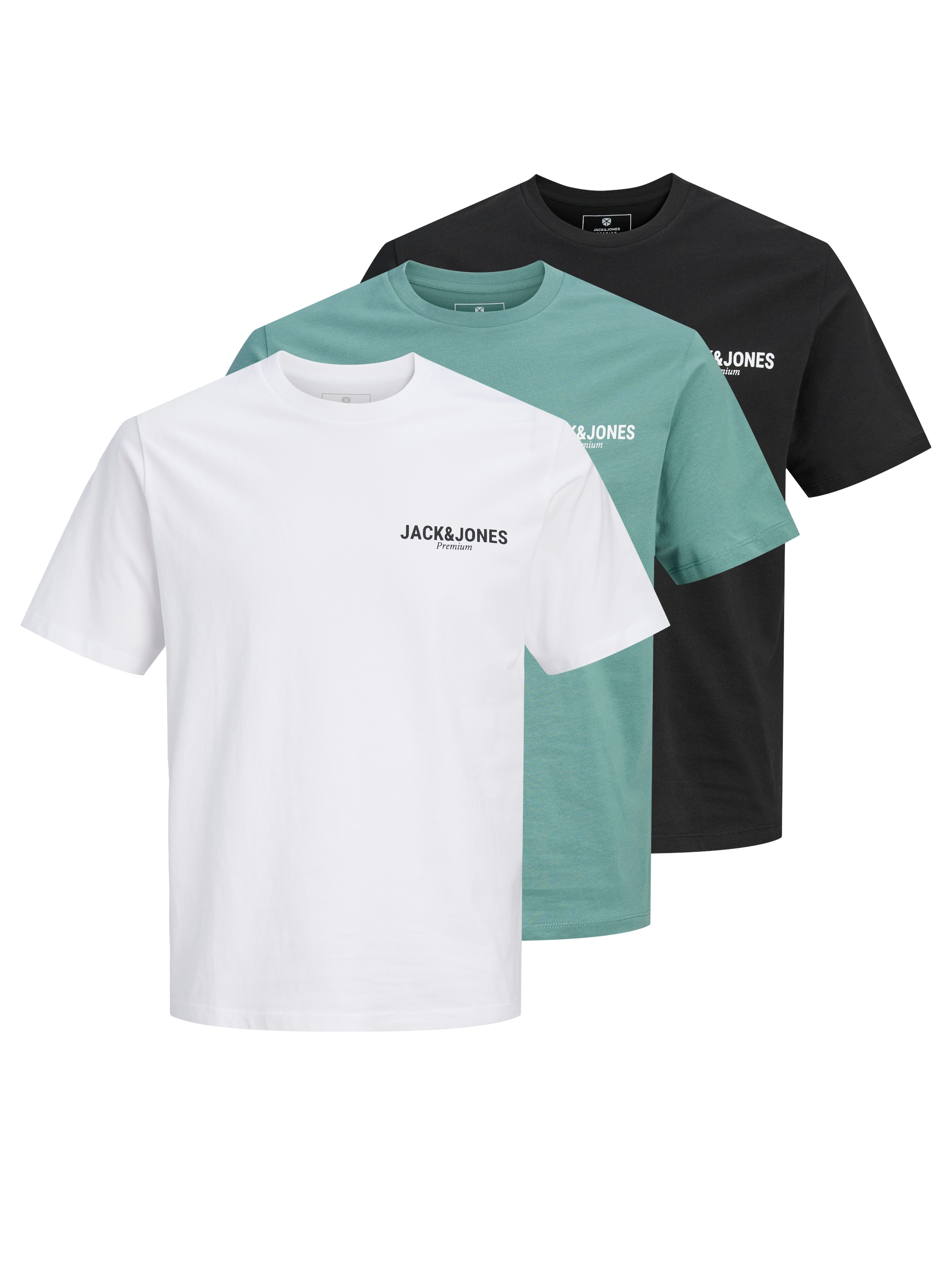Image of Jack & Jones Rundhalsshirt "JPRBLAOSCAR SS TEE FST 3PK MP" Packung, 3