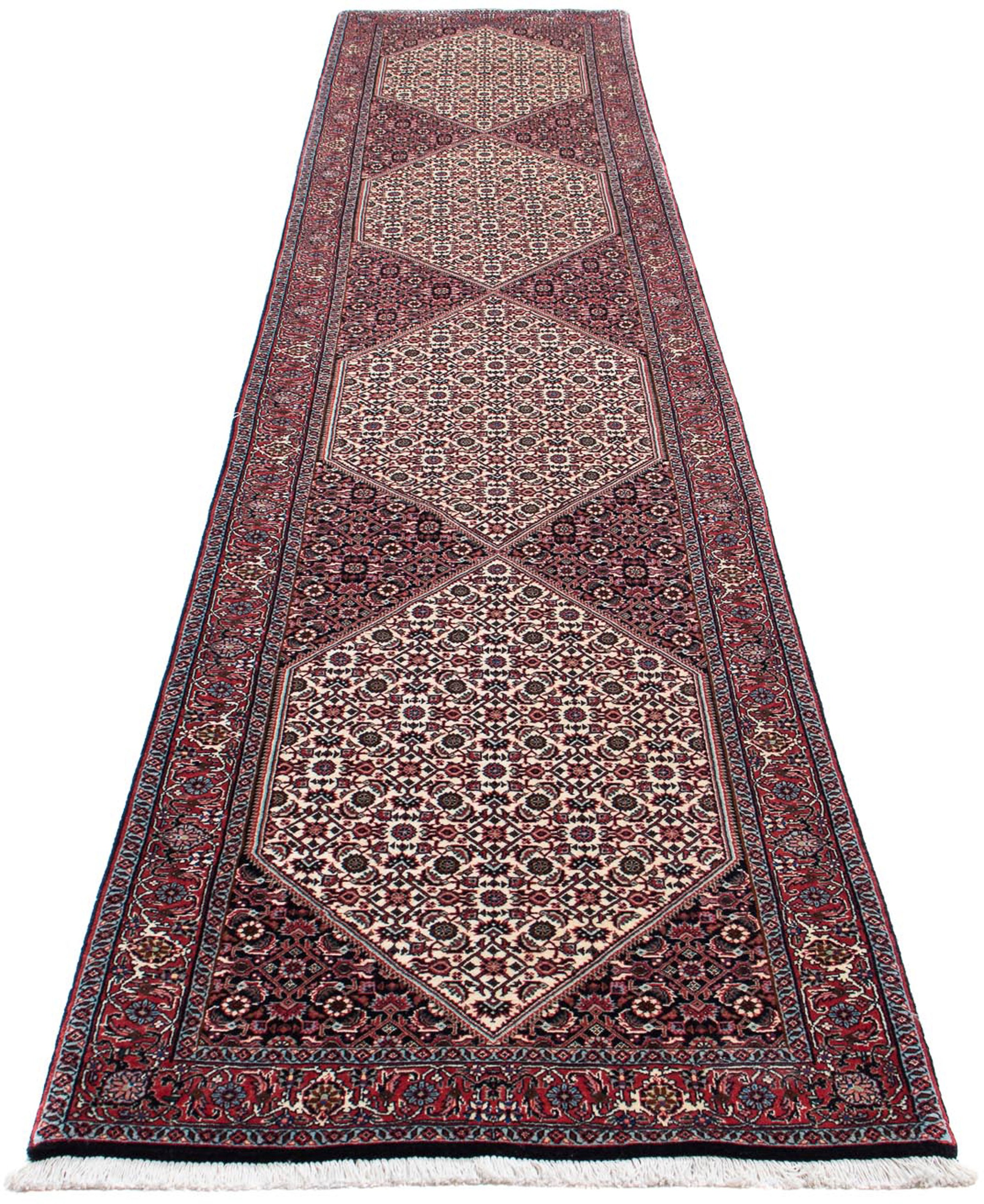 Image of morgenland Orientteppich »Perser - Bidjar - 418 x 86 cm - hellrot«, rechteckig, 15 mm Höhe, Wohnzimmer, Handgeknüpft, Einzelstück mit Zertifikat bei Ackermann Versand Schweiz