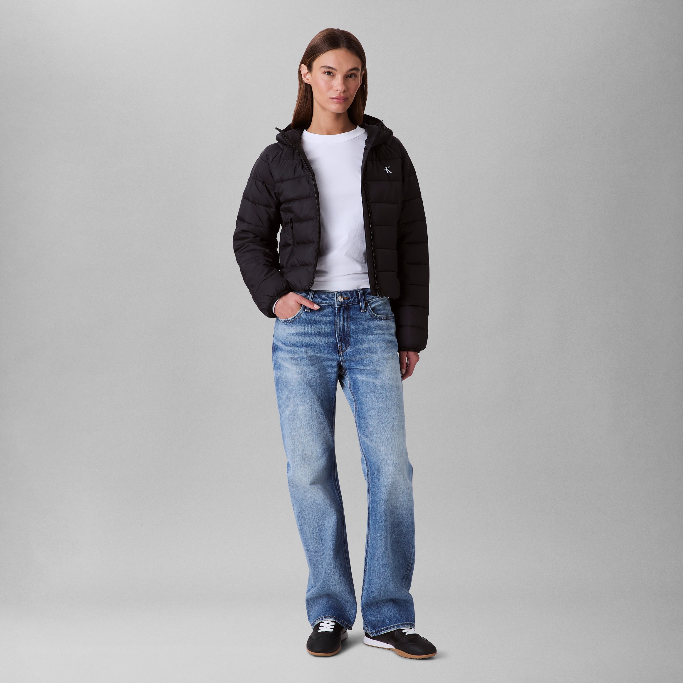 Calvin Klein Jeans Veste matelassée »LGHTWGHT QLTD JCKT P« mit Kapuze Mit Rundhalsausschnitt