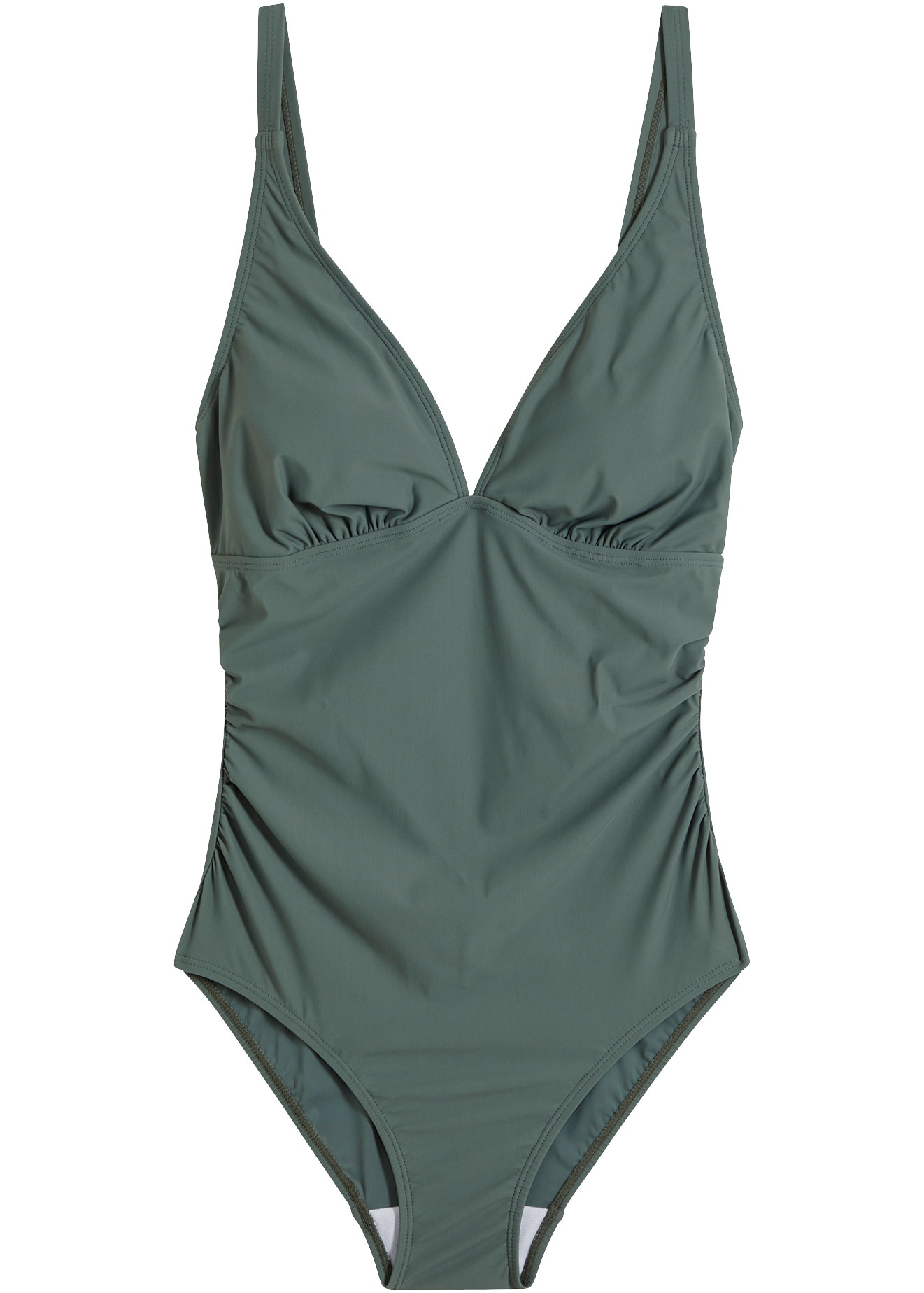 bonprix Maillot de bain avec fronces flatteuses, bretelles réglables
