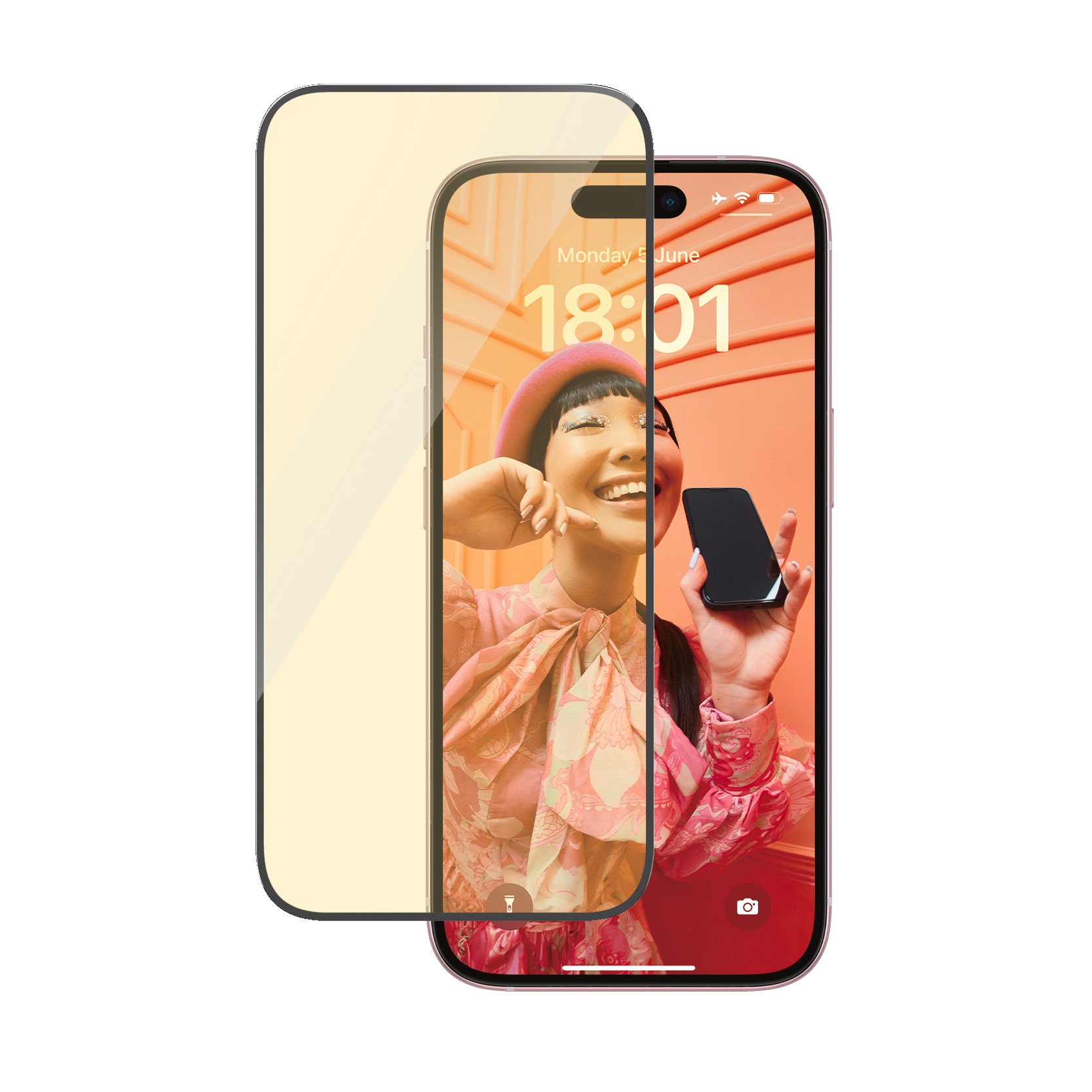 Image of PanzerGlass Displayschutzglas "Eyecare Screen Protector" für iPhone 15 Ultra Wide Fit