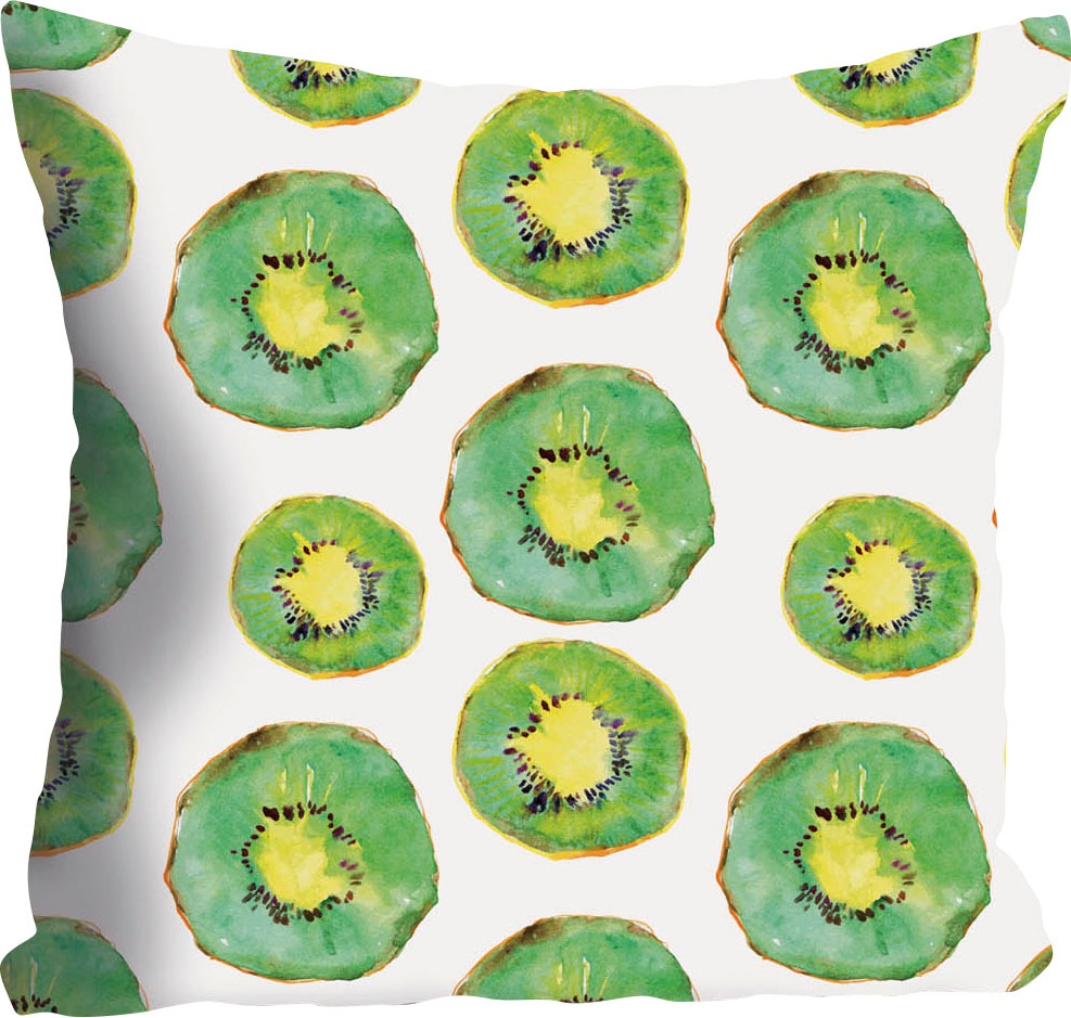 queence Coussin décoratif »Karla« mit Kiwi, Kissenhülle ohne Füllung, 1 Stück