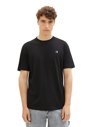 Image of TOM TAILOR Denim Rundhalsshirt "Crewneck" mit kleinem Logo-Print