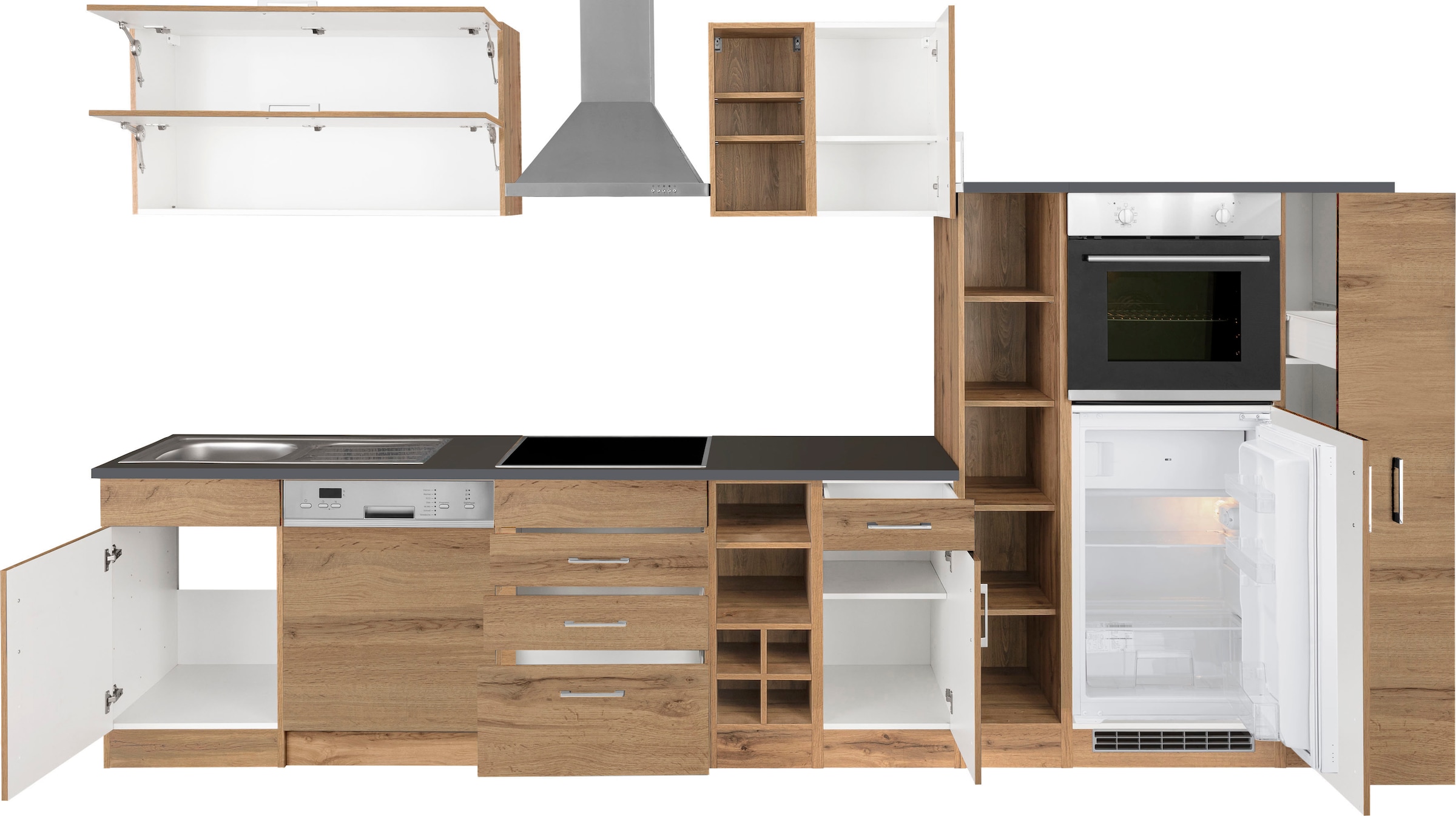 KOCHSTATION Kitchenette »KS-Colmar« sans appareils électriques, largeur 360 cm