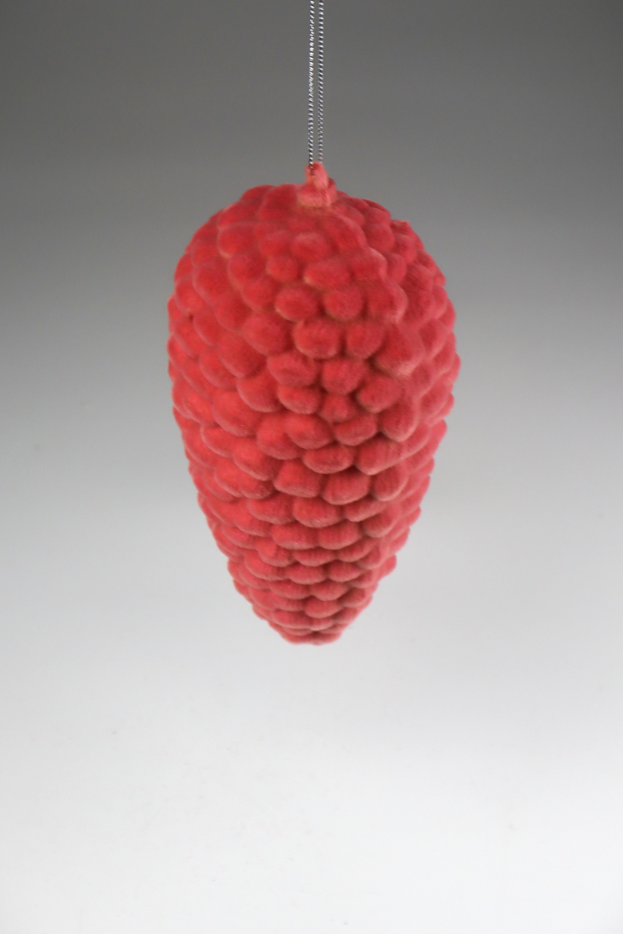Image of AM Design Weihnachtsfigur "Zapfen mit samtweichem Flock" aus Kunststoff, BxH: 5x19cm, in pink oder braun