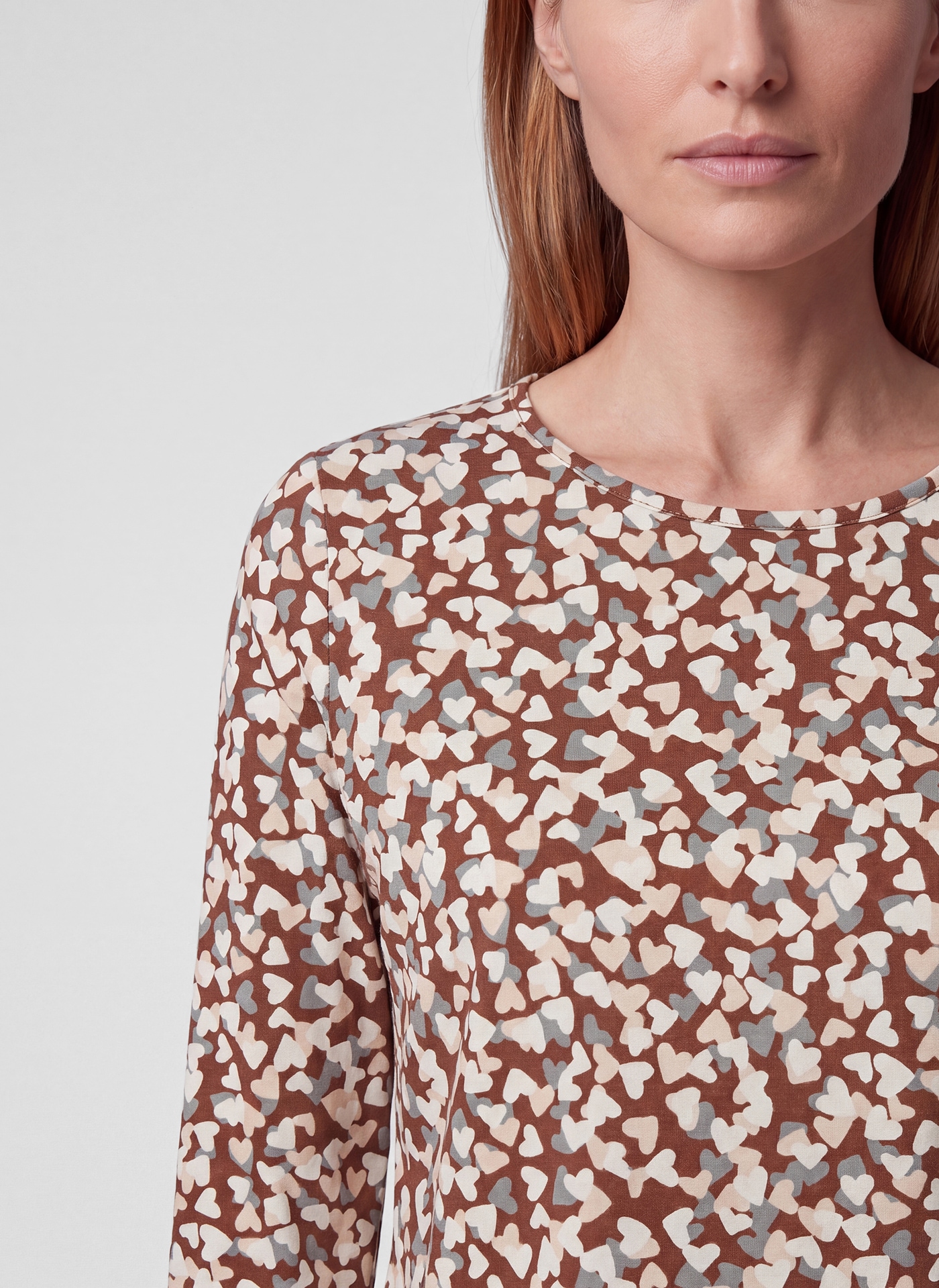 Rabe 3/4-Arm-Shirt Sommershirt  - gemustert mit Stretch