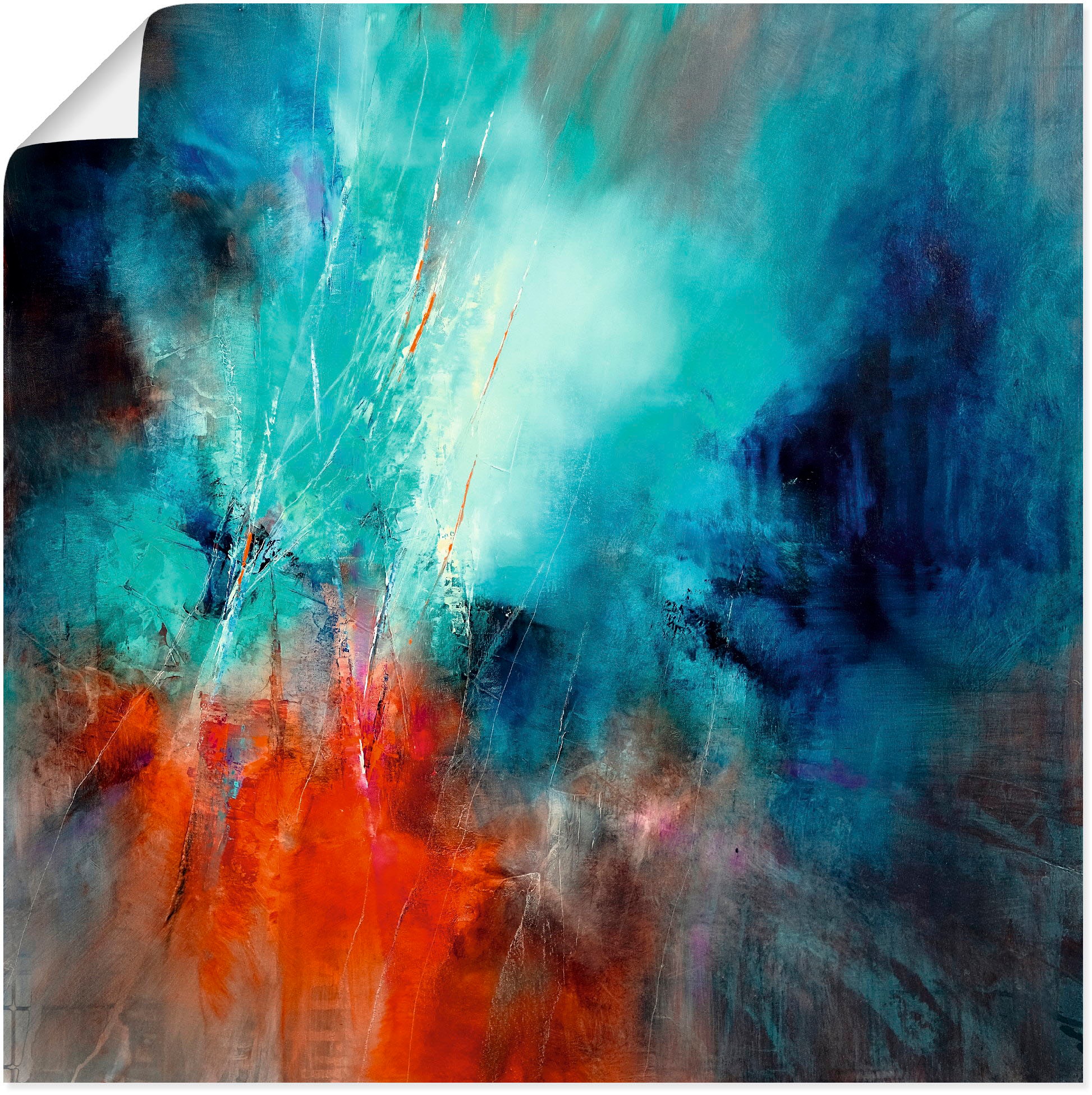 Image of Artland Wandbild »Frühling im Eistobel«, Gegenstandslos, (1 St.), in vielen Grössen & Produktarten - Alubild / Outdoorbild für den Aussenbereich, Leinwandbild, Poster, Wandaufkleber / Wandtattoo auch für Badezimmer geeignet bei Ackermann Versand Schweiz