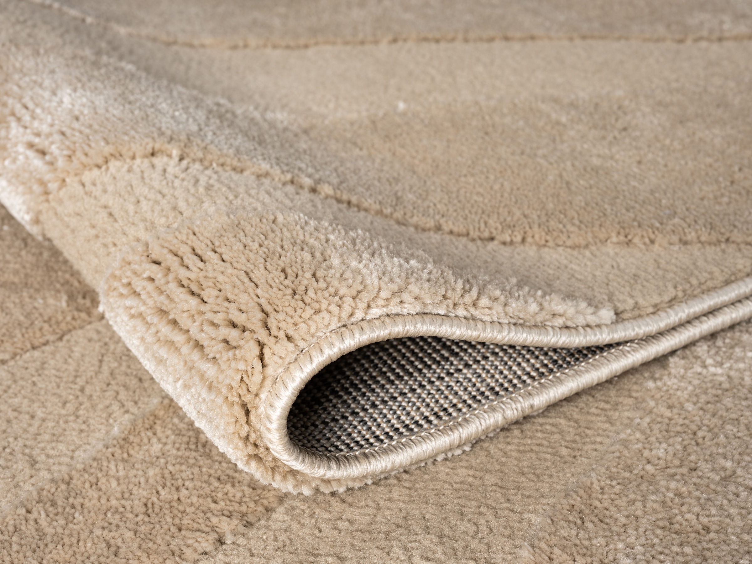 GOODproduct Teppich »Benia, Hoch-Tief-Struktur« rechteckig 19 mm Höhe Wellen-Design, leichter Glanz, modern, Wohnzimmer, Schlafzimmer