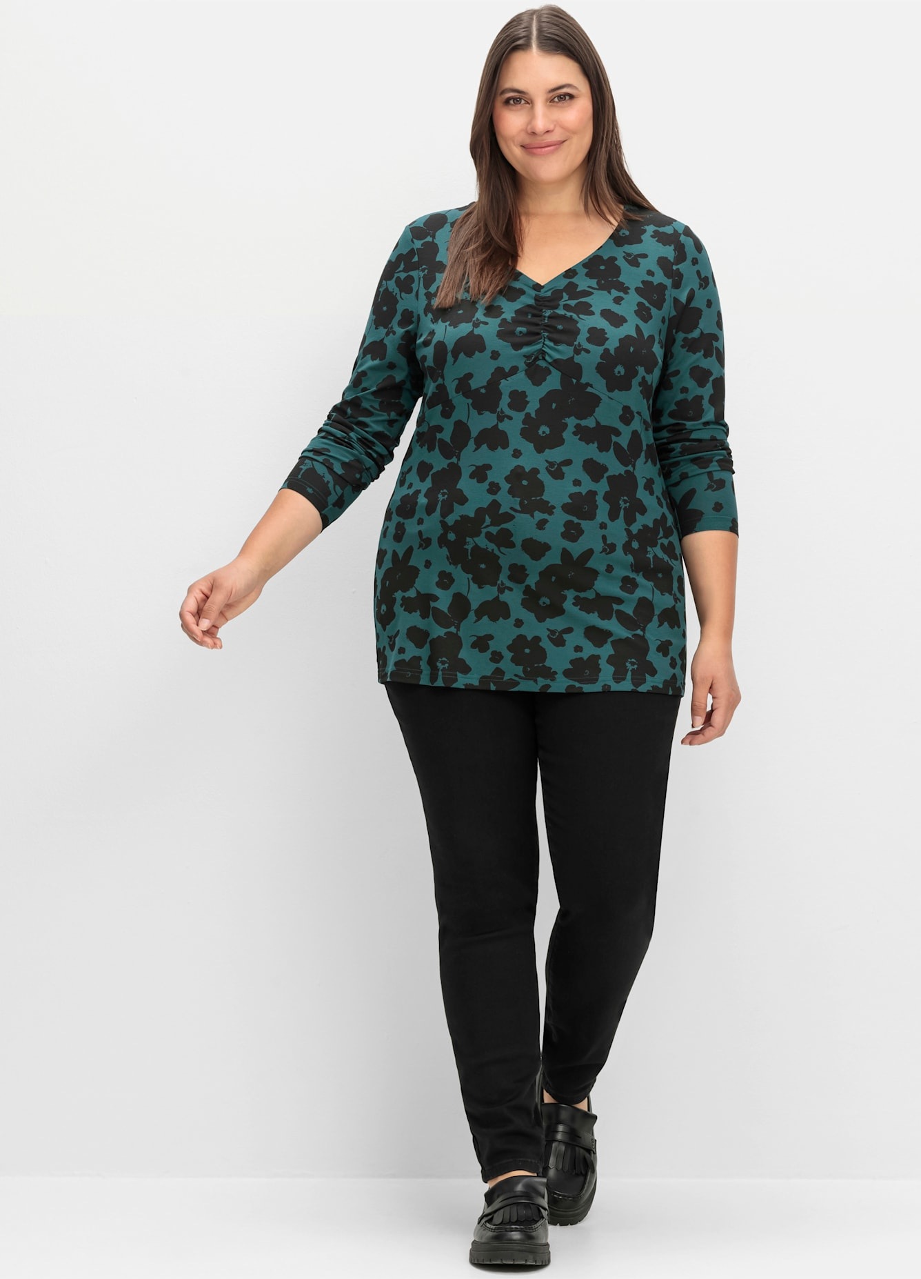 Sheego Langarmshirt »Langarmshirt«, (1 tlg.)
