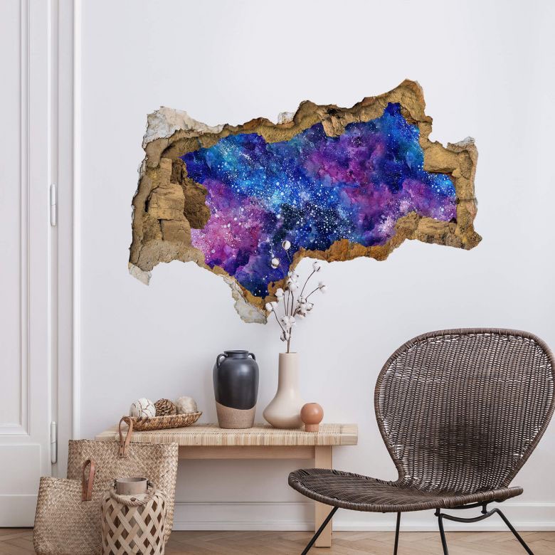 günstig (1 Wall-Art Weltall kaufen Sterne«, Wandtattoo »Nebula Sticker St.) 3D