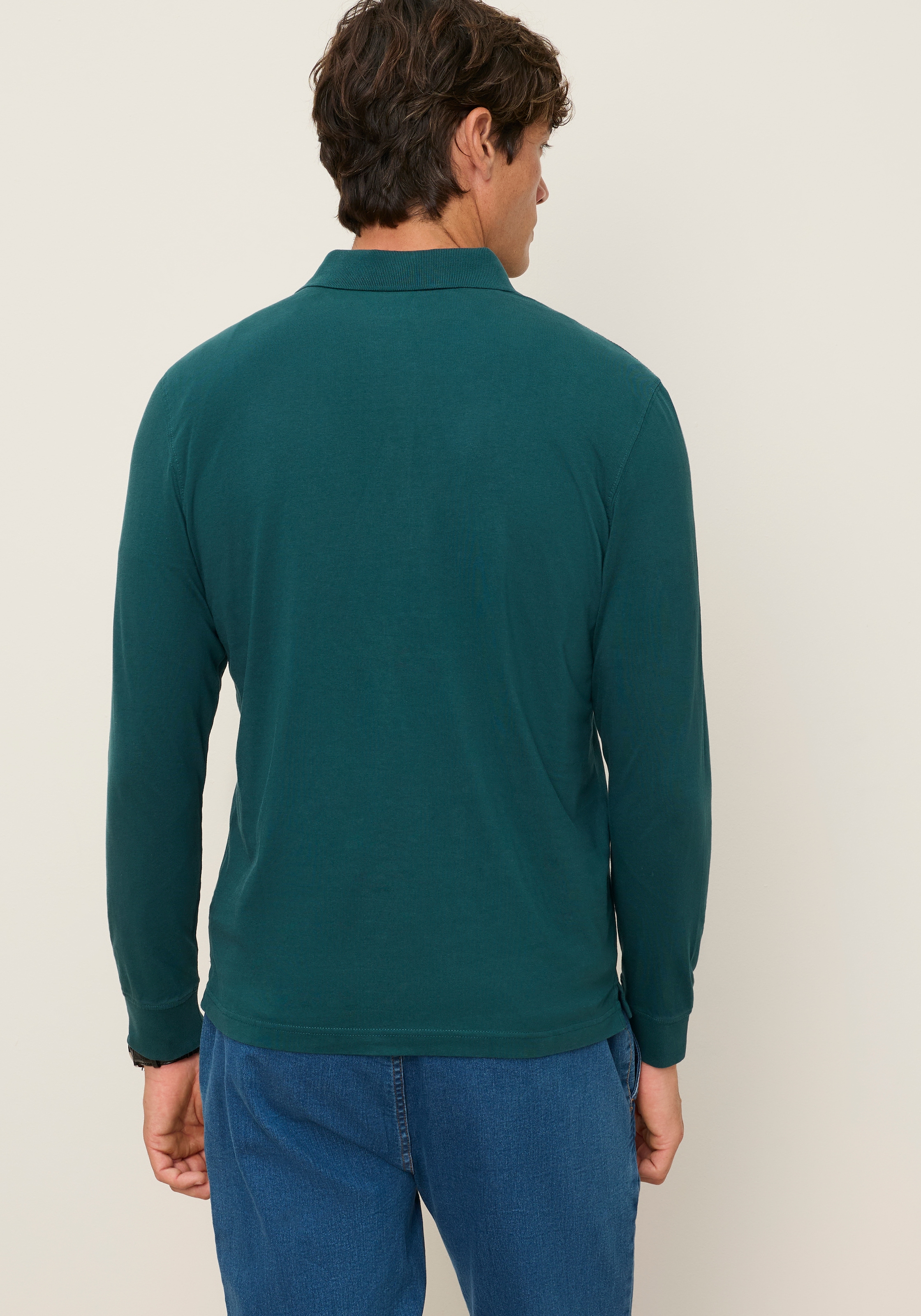 Man's World Poloshirt Normale Passform, mit Langarm, klassischer Look