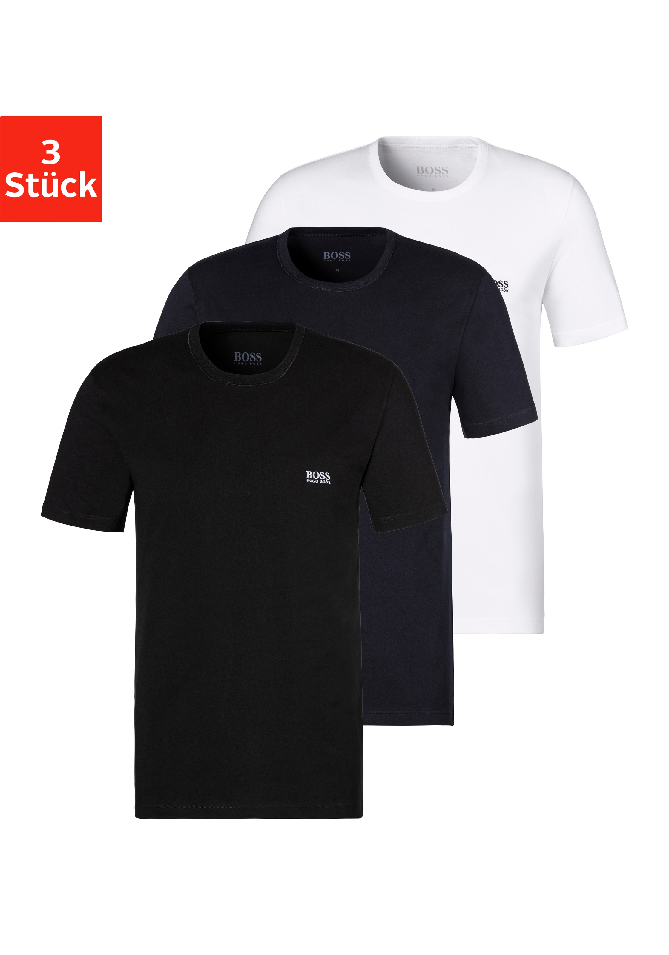 Image of BOSS T-Shirt, (3er-Pack), Regular Fit bei Ackermann Versand Schweiz