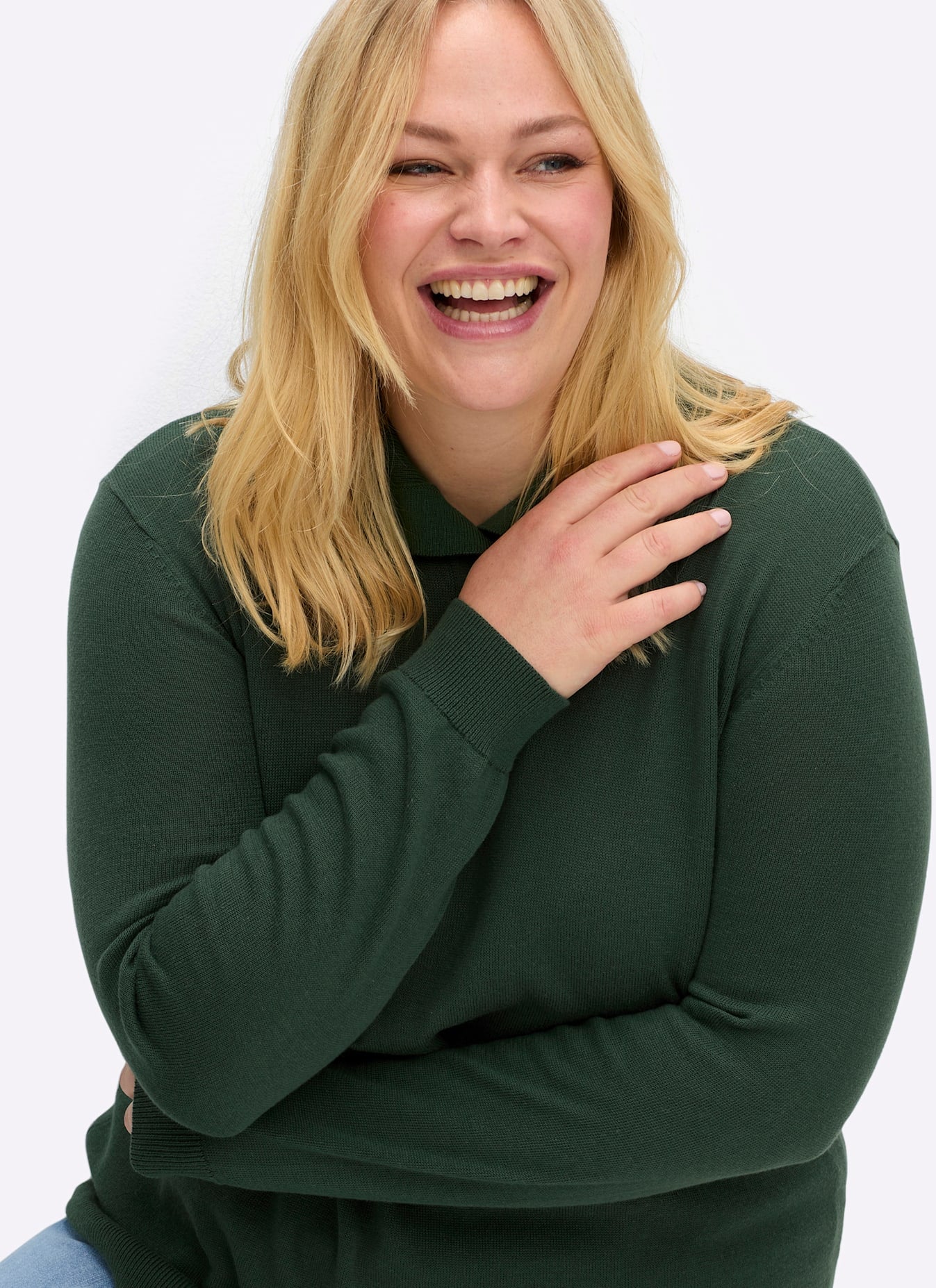 Sheego Pull à col roulé »Pullover«