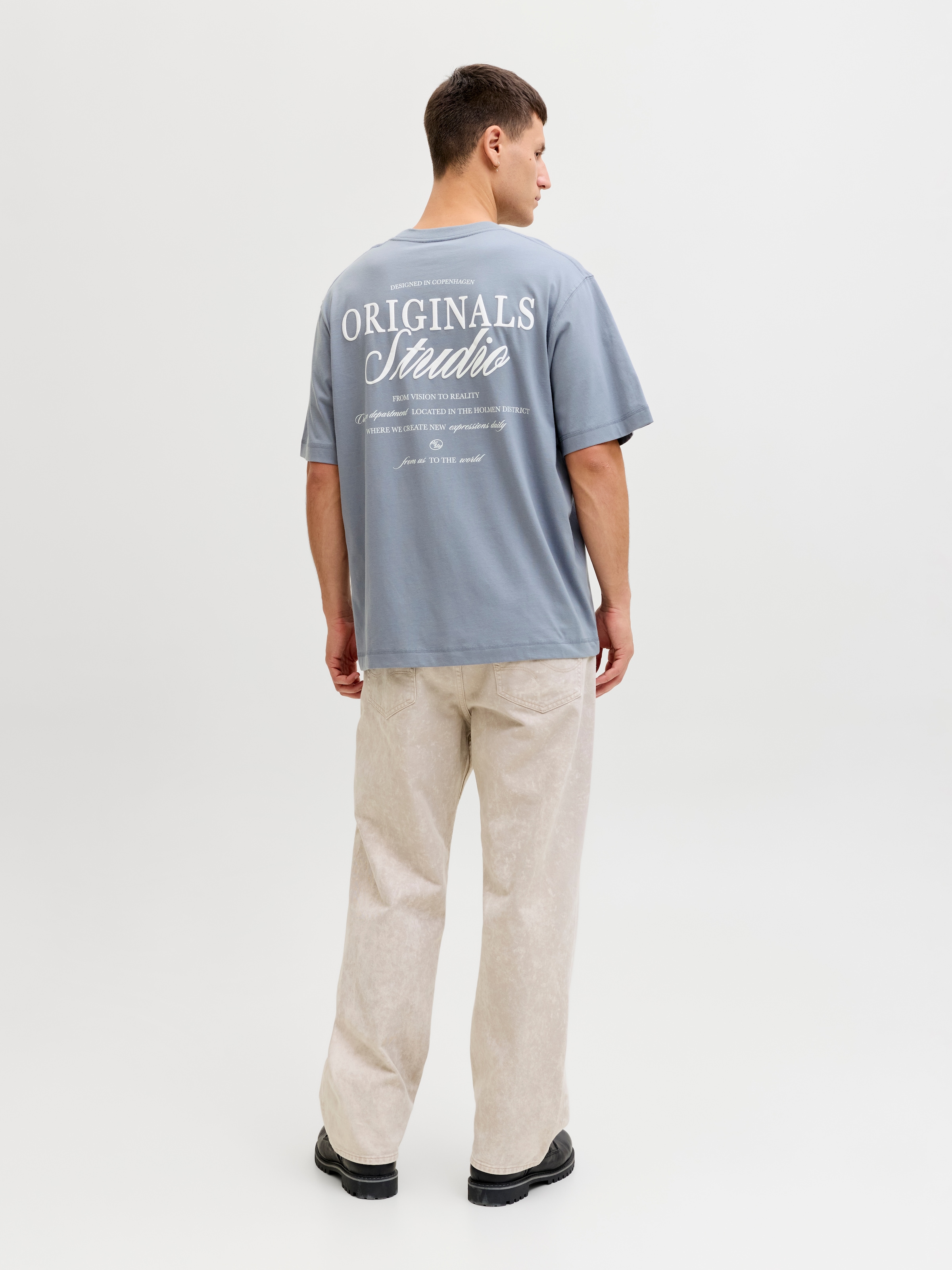 Jack & Jones Kurzarmshirt »JORNORREBRO TYPO TEE SS CREW NECK NOOS« Baumwolle, relaxed fit