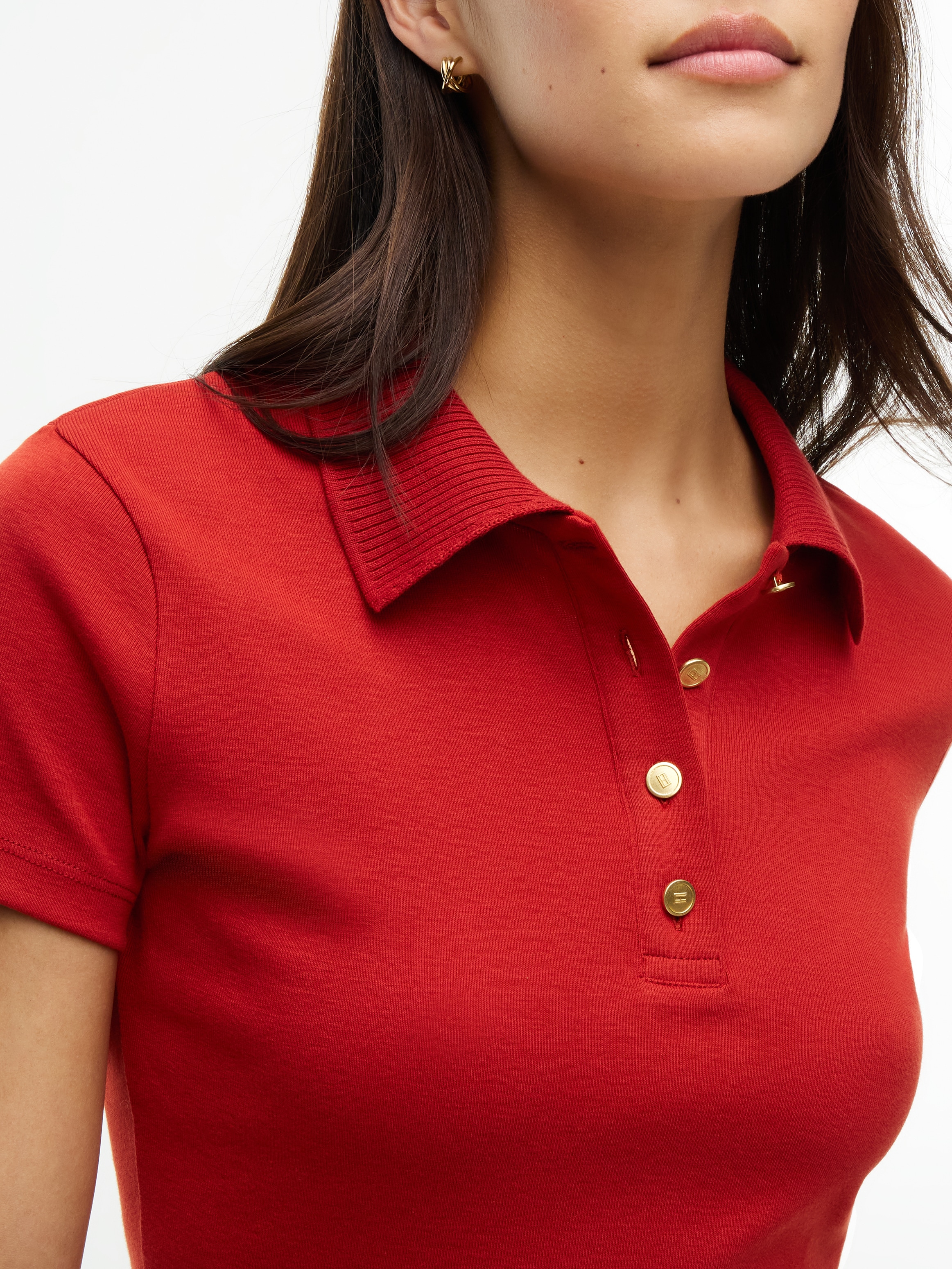 Tommy Hilfiger Polo »GOLD BUTTON REG S/S POLO« Baumwolle