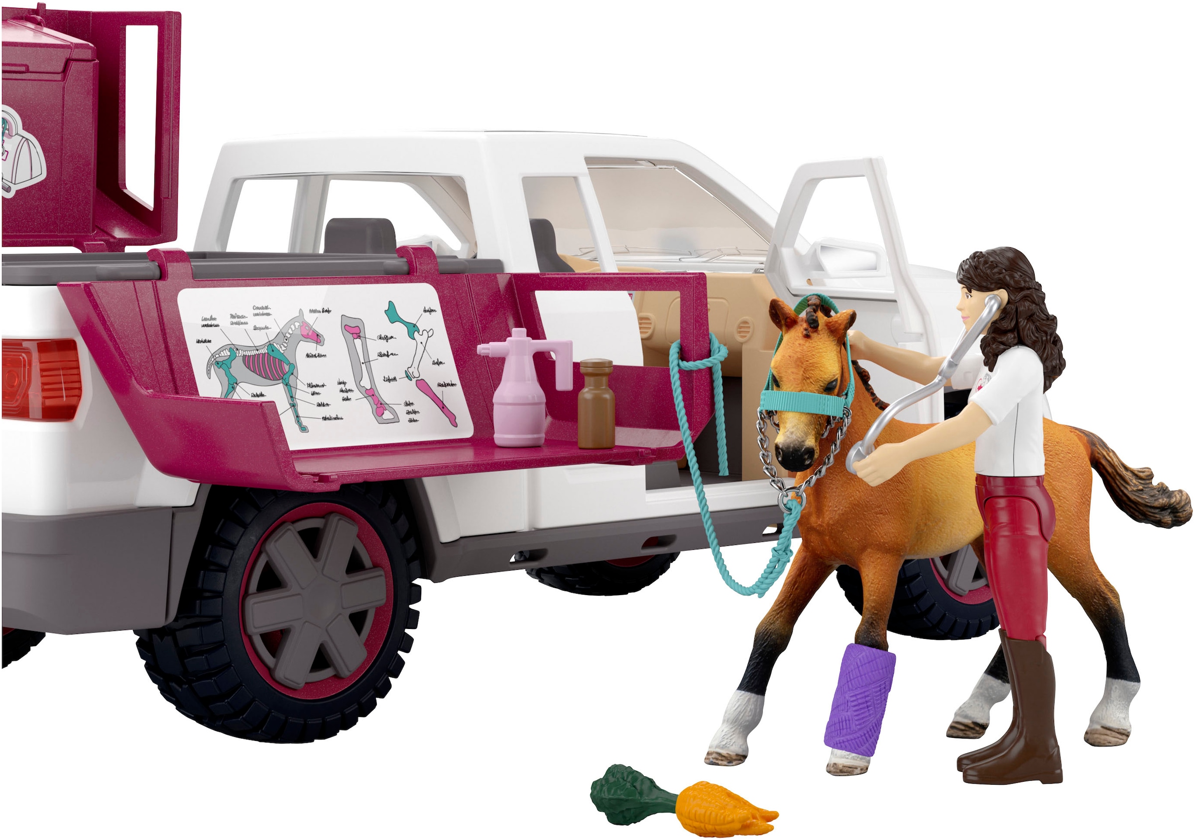 Schleich® Voiture-jouet »HORSE CLUB, Mobile Tierärztin mit Anhänger (42704)« Made in Europe
