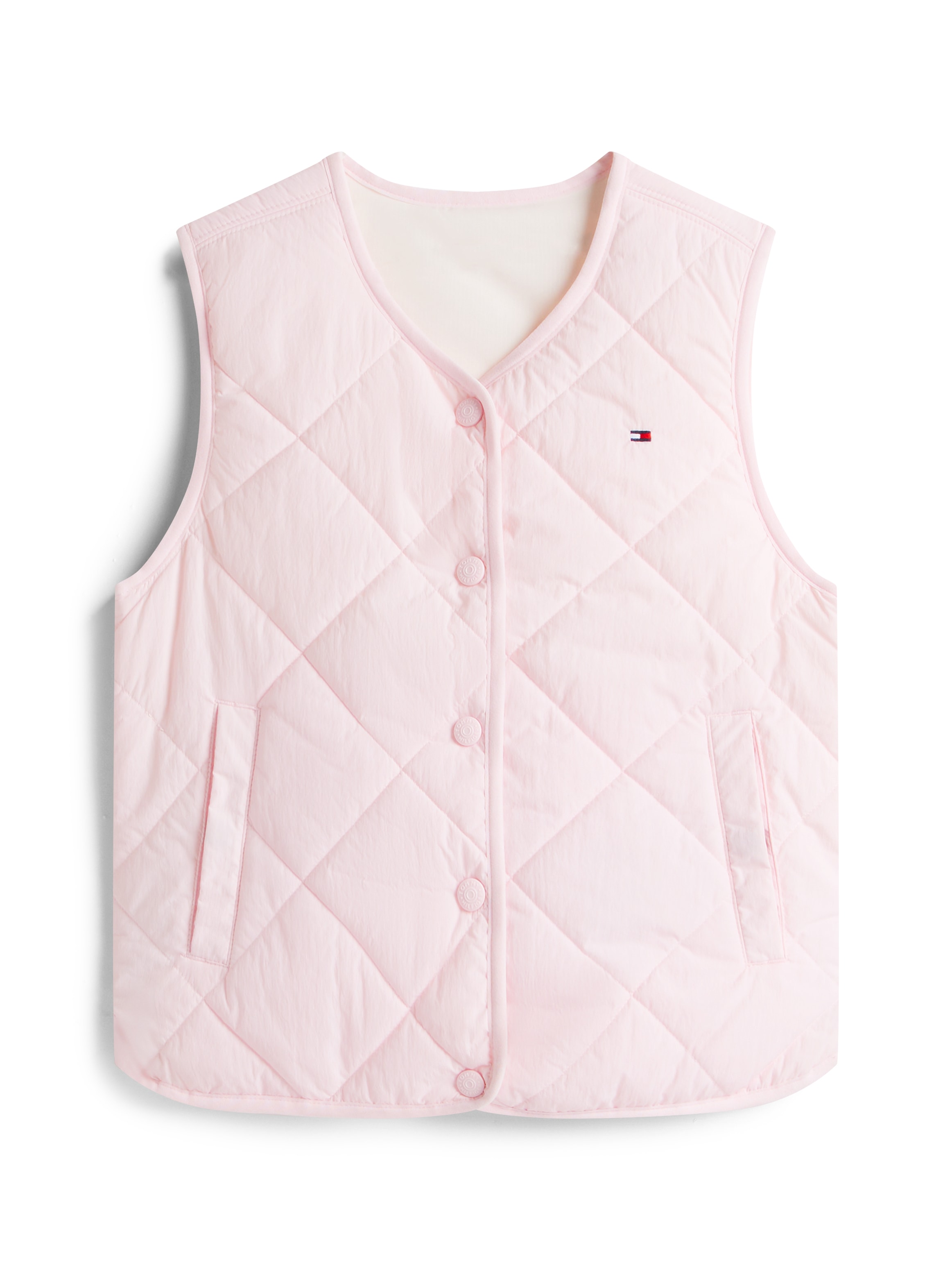 Tommy Hilfiger Wendeweste »REVERSIBLE QUILTED VEST«, für Kinder bis 16 Jahre, mit grossen Druckknöpfen
