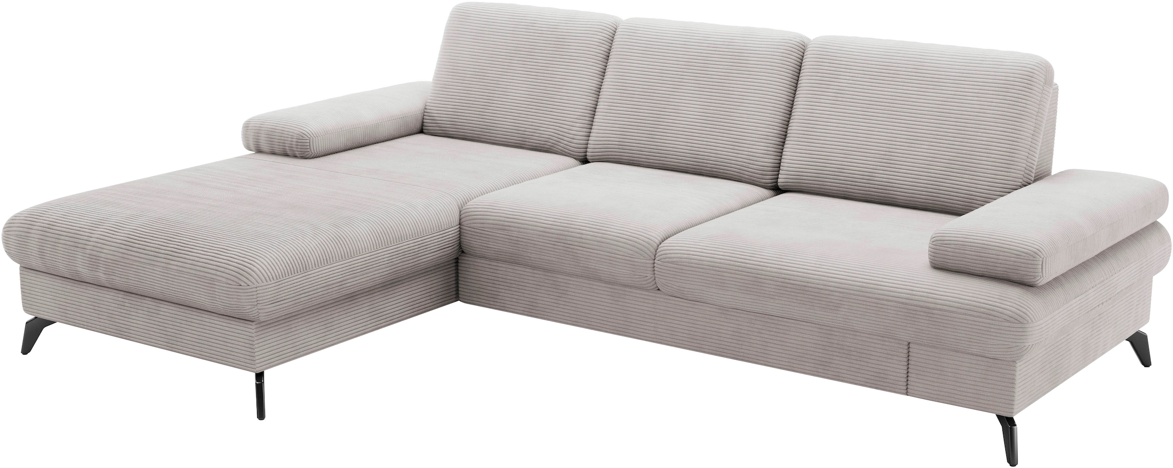 sit&more Ecksofa »Morris Jubi L-Form«, inkl. Armteilfunktion und 1 Zierkissen, wahlweise mit Bettfunktion