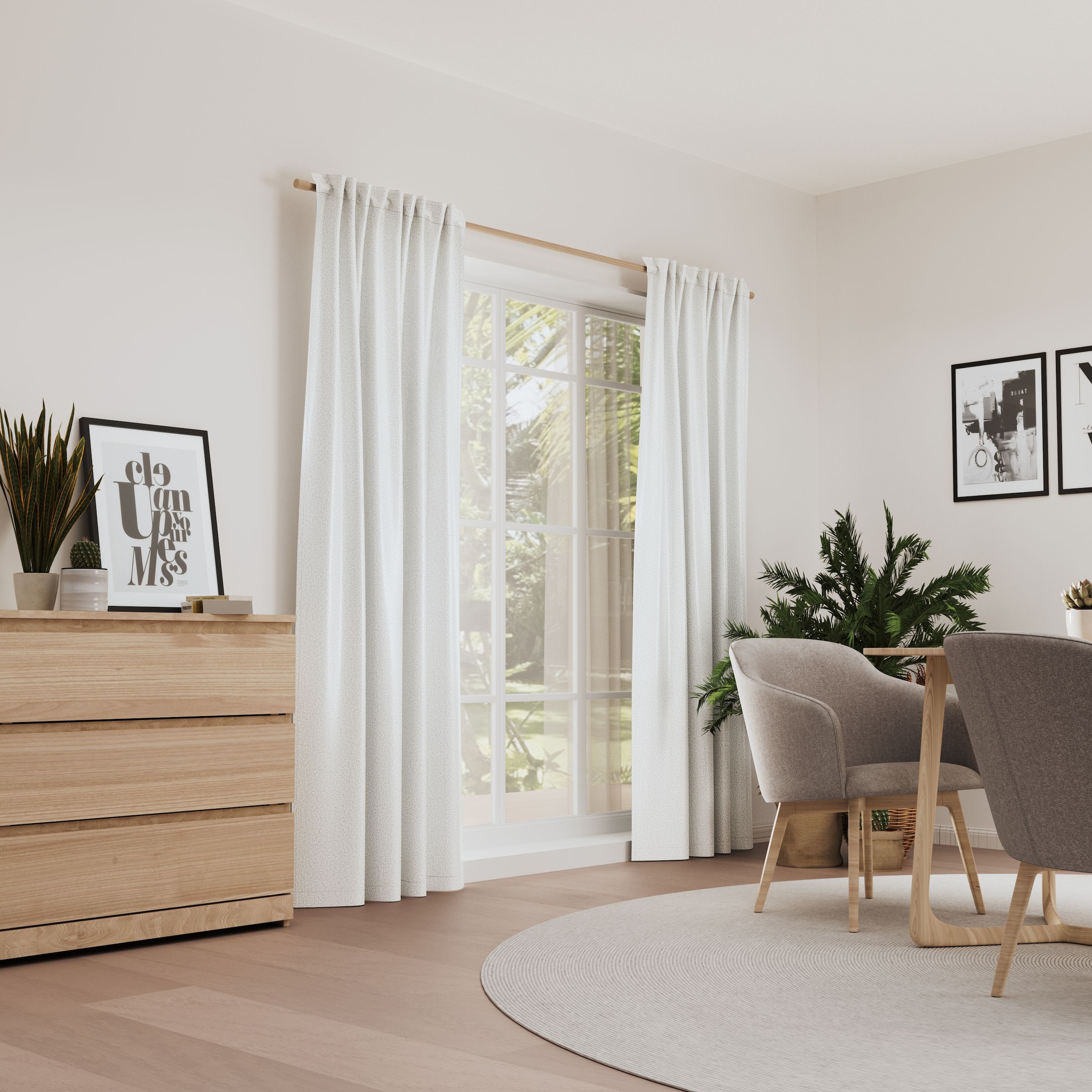 Neutex for you! Rideau »LUXURY« Bande multifonctionnelle 1 cuis tlg. aspect velours avec éclat noble