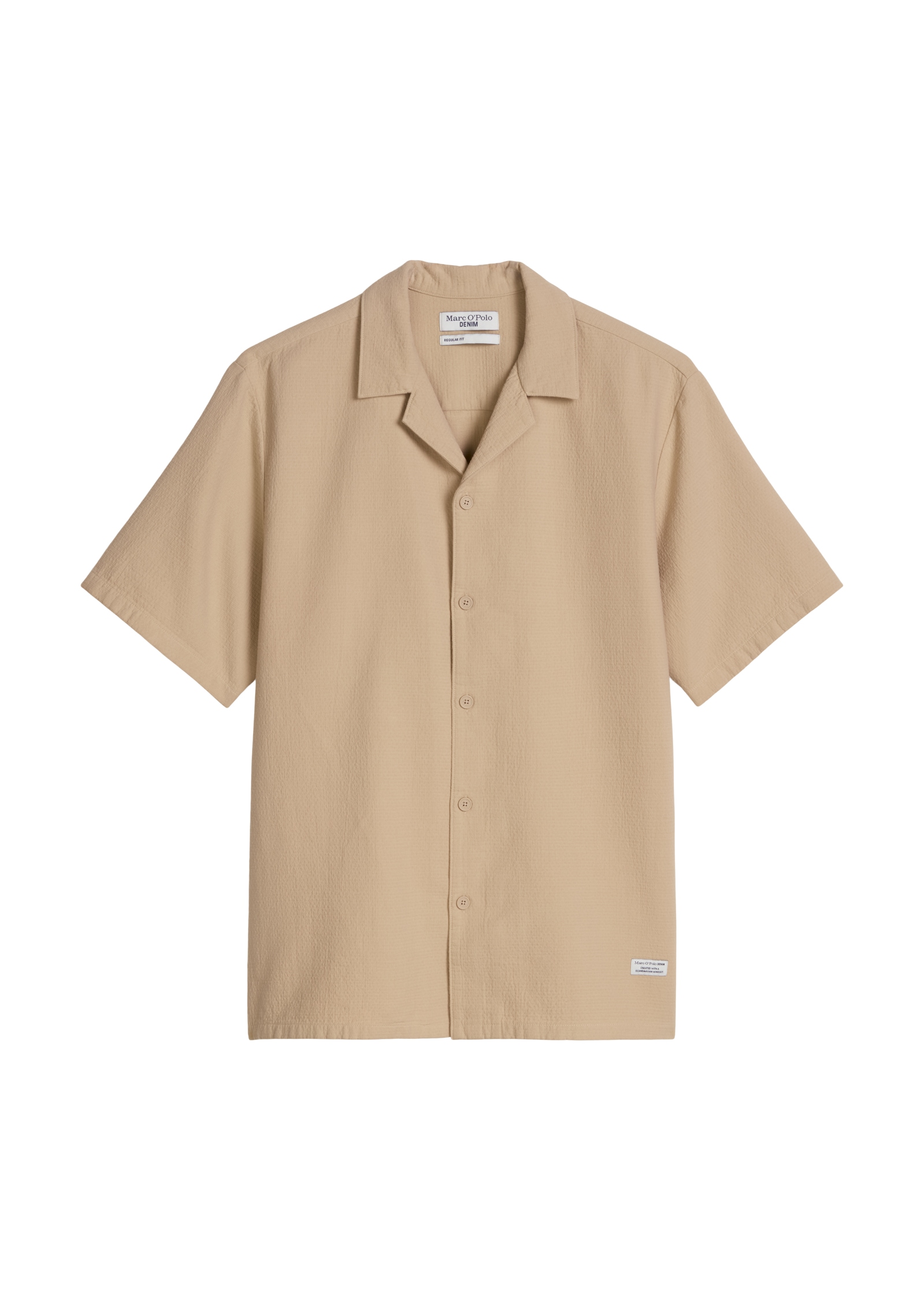 Marc O'Polo DENIM Chemise à manches courtes regular aus doppellagigem Bio-Baumwoll-Twill
