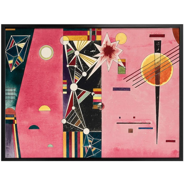 Wall-Art Poster »Kandinsky abstrakte Kunst Rosa Rot«, Abstrakt, (1 St.),  Poster, Wandbild, Bild, Wandposter acheter confortablement