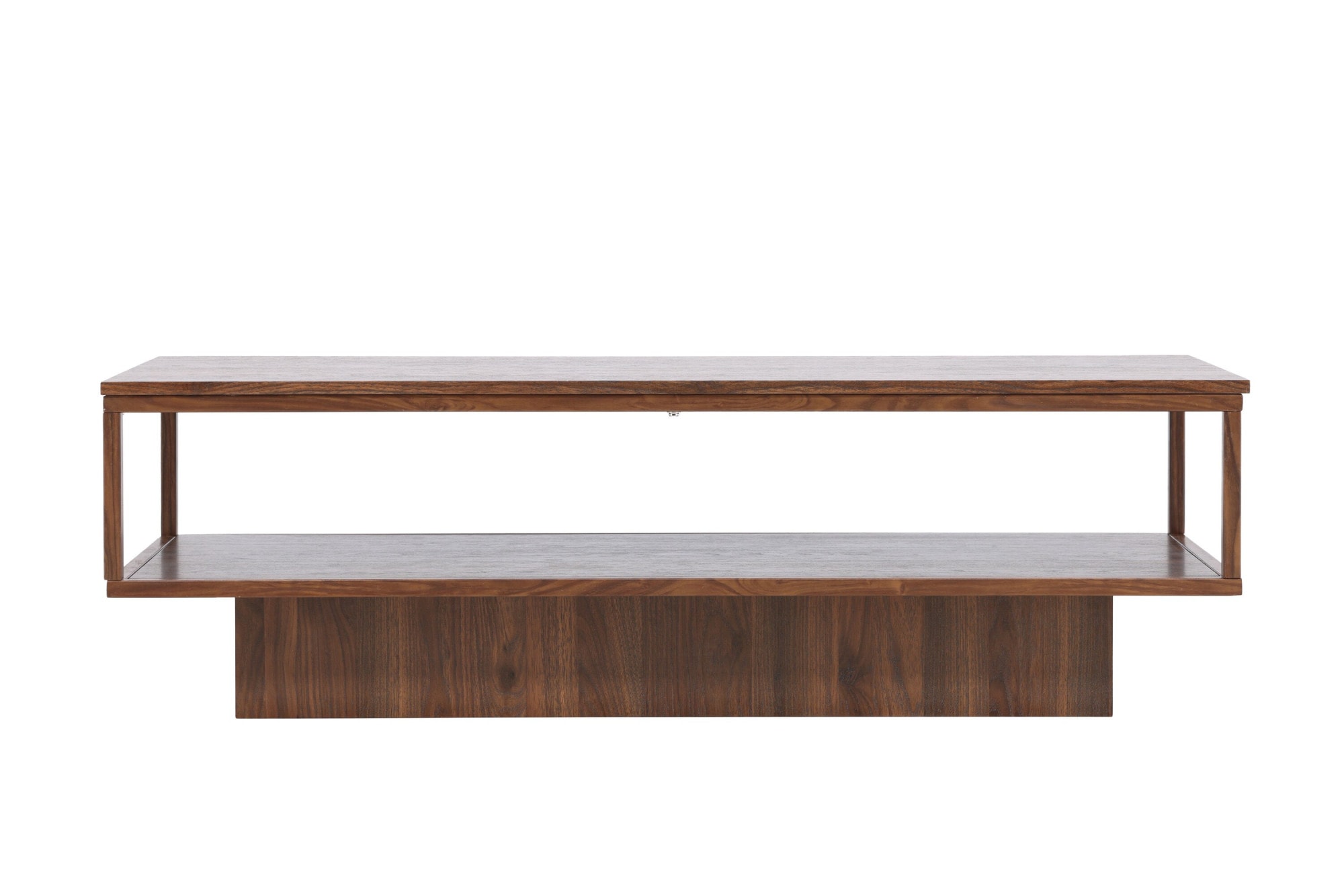 Venture Home Couchtisch »Maglehem, rechteckiger Couchtisch 130 × 60 cm in Walnussoptik« Sofatisch, MDF, Stahlgestell, Papierlaminat, rechteckig, modern