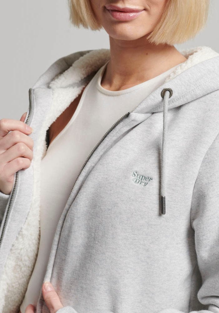 Superdry Kapuzensweatshirt »ESSENTIAL BORG LINED ZIPHOOD«