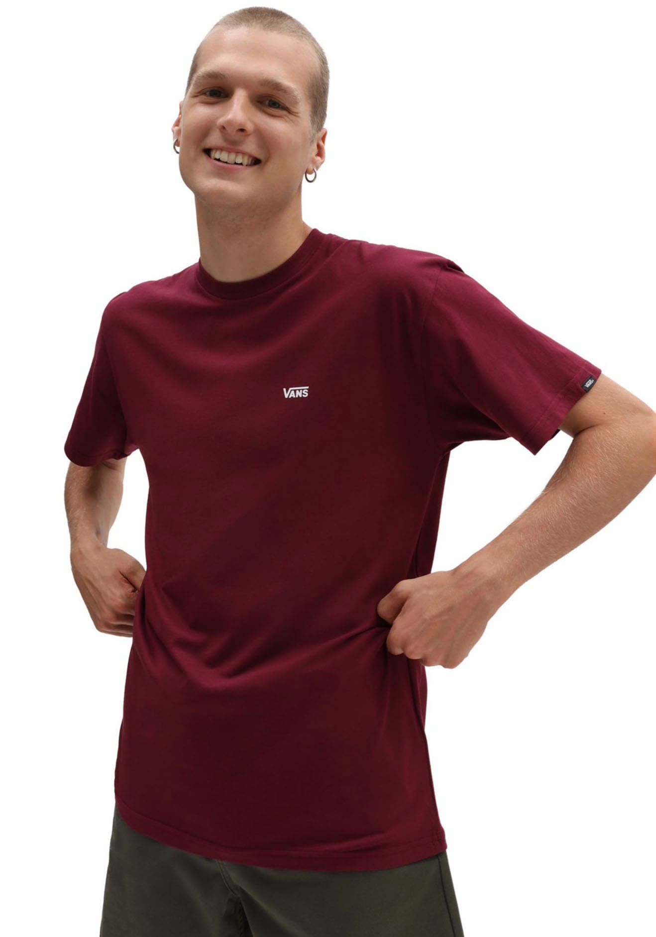 Image of Vans T-Shirt "LEFT CHEST LOGO TEE" mit kleinem Logodruck auf der Brust, hüftlang
