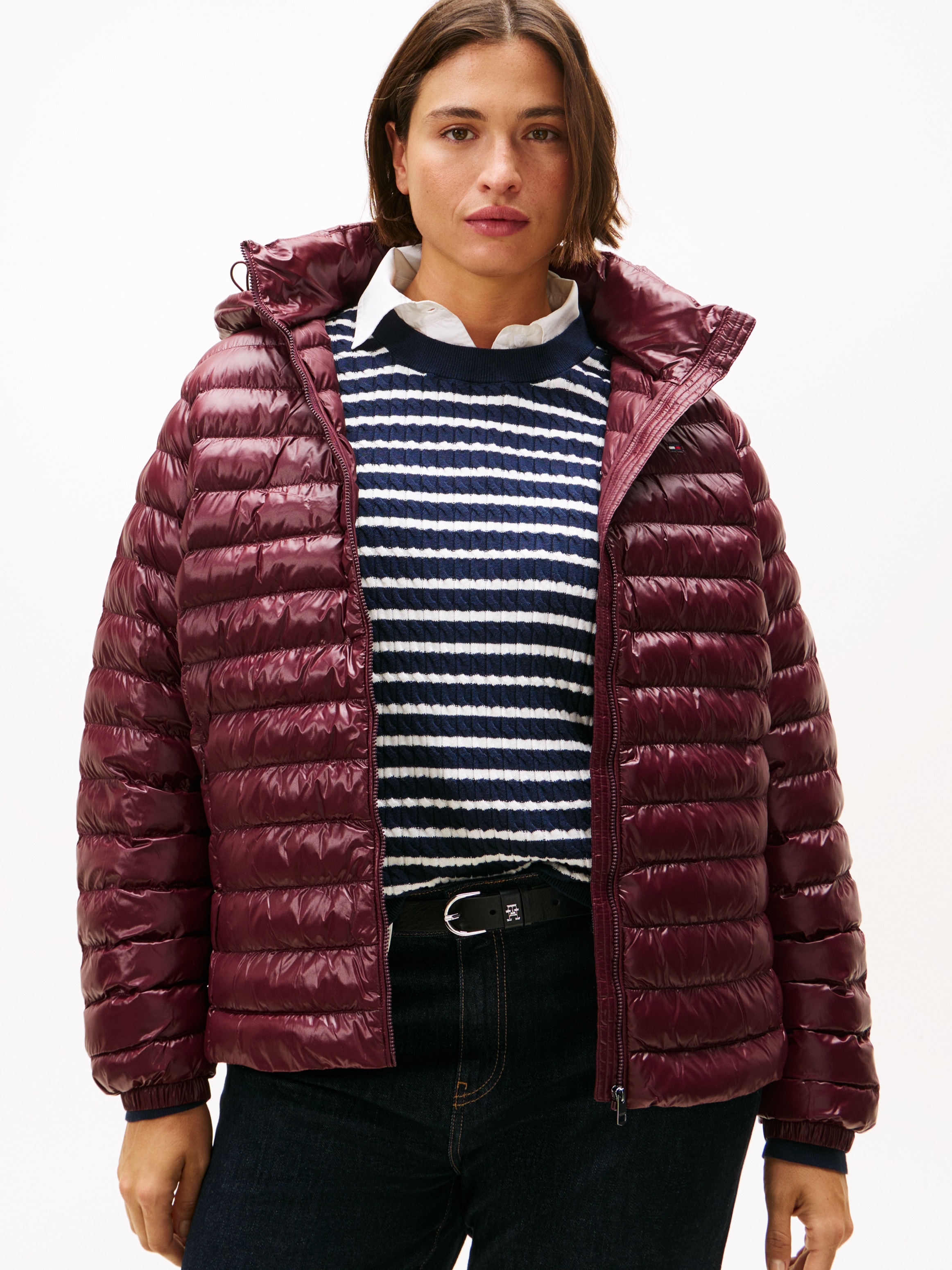 Image of Tommy Hilfiger Curve Steppjacke "CRV LW PADDED SLIM JACKET" mit Kapuze in grossen Grössen