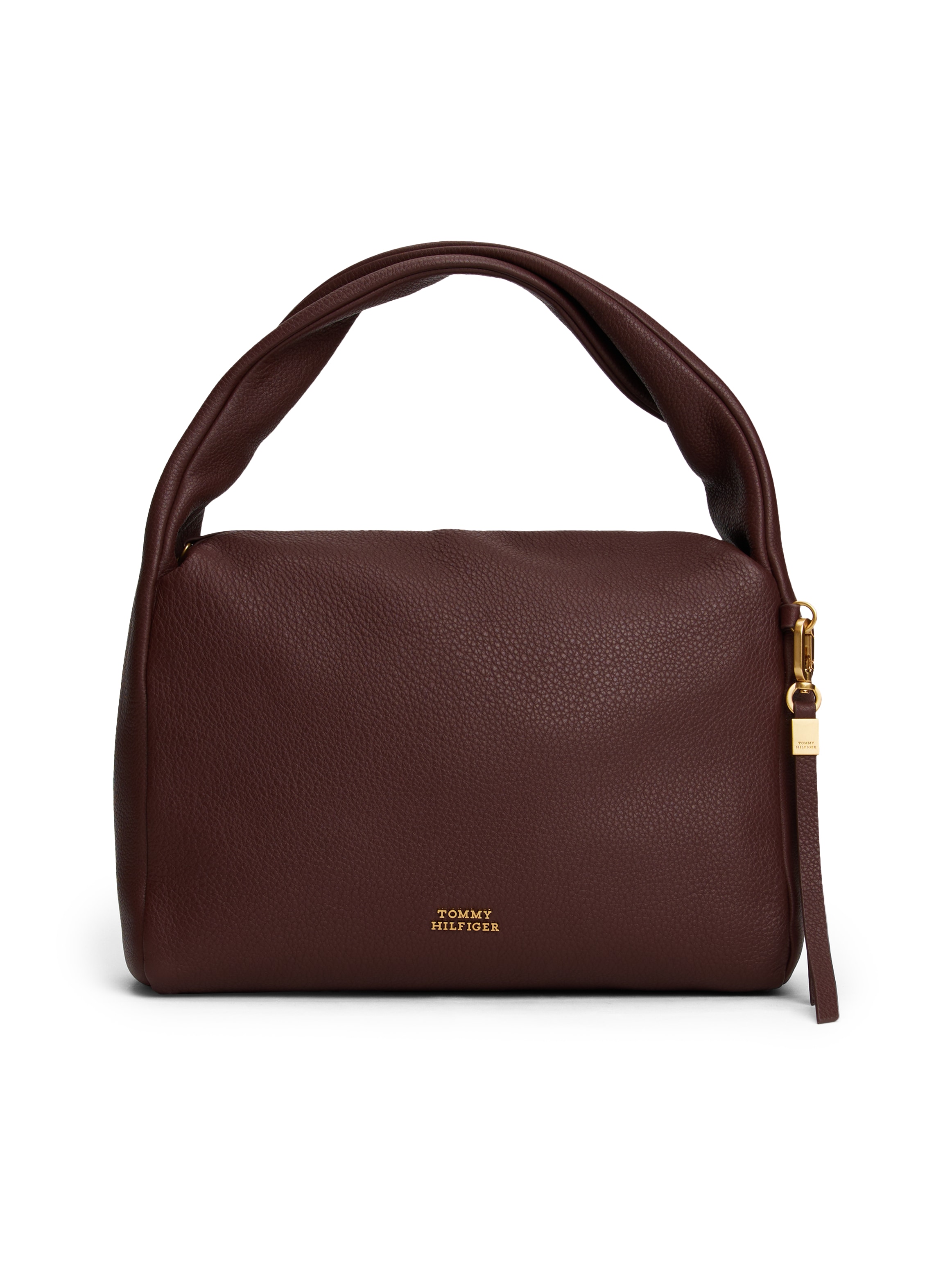 Image of Tommy Hilfiger Hobo "CITY LEATHER SHOULDER BAG", Damen Tragetasche, Schultertasche mit Logoschriftzug