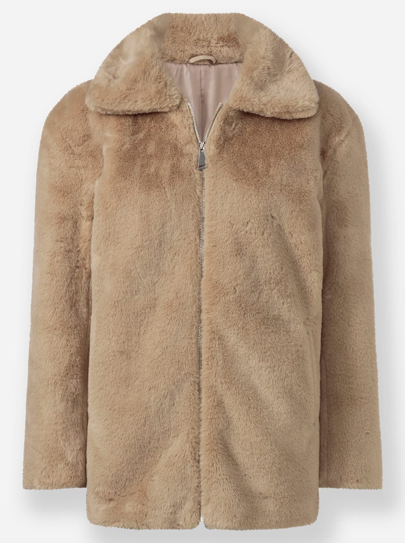 Inspirationen Fellimitatjacke ohne Kapuze