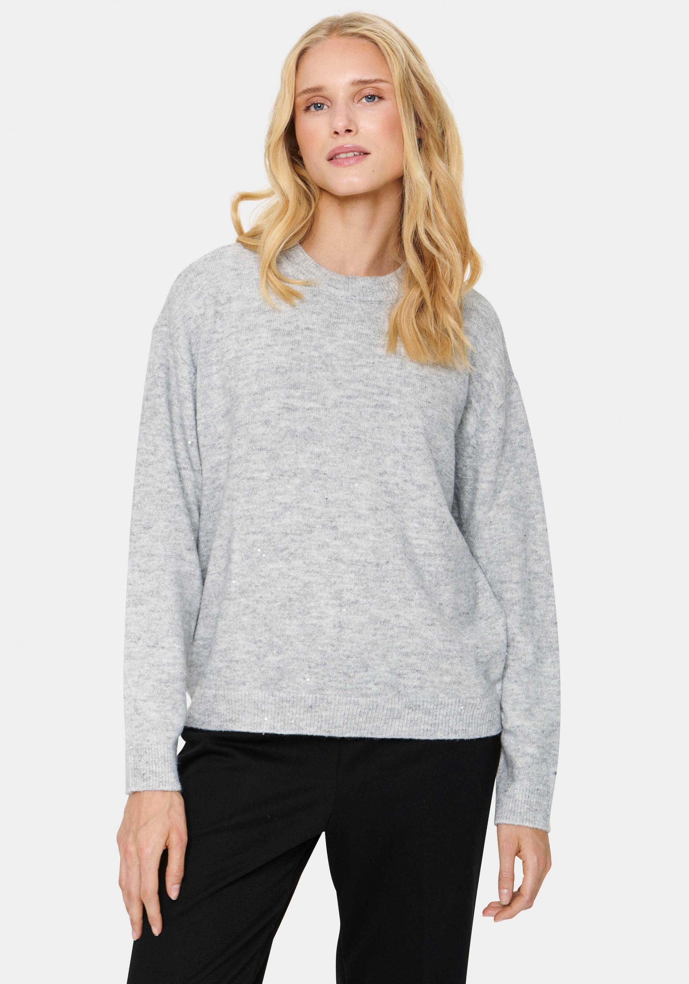 Image of Saint Tropez Strickpullover "HayaSZ Pullover" mit Glitzereffekt