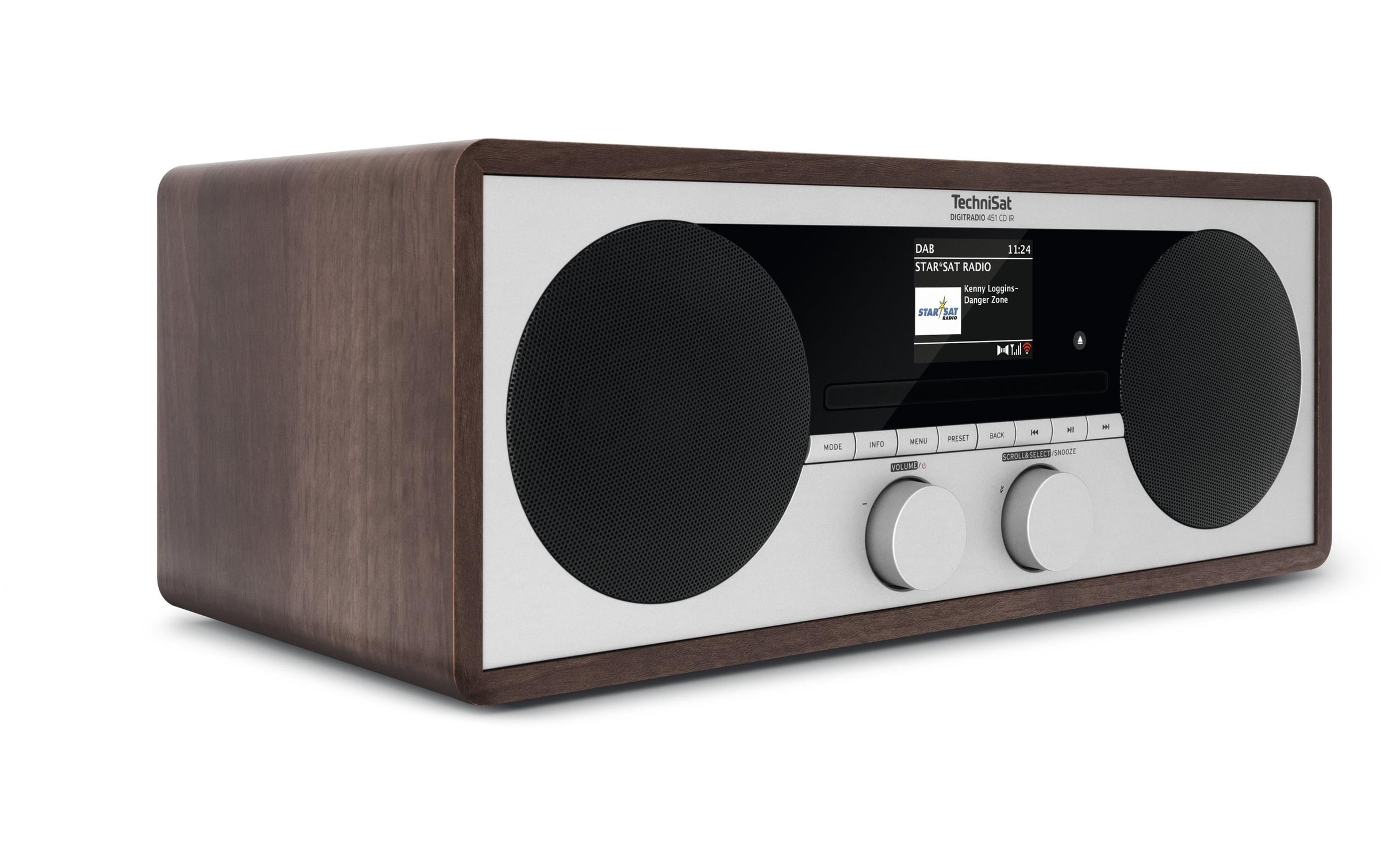 TechniSat CD-Radiorecorder »451 CD IR«, App, Display, Fernbedienung, Senderspeicher, CD-Player