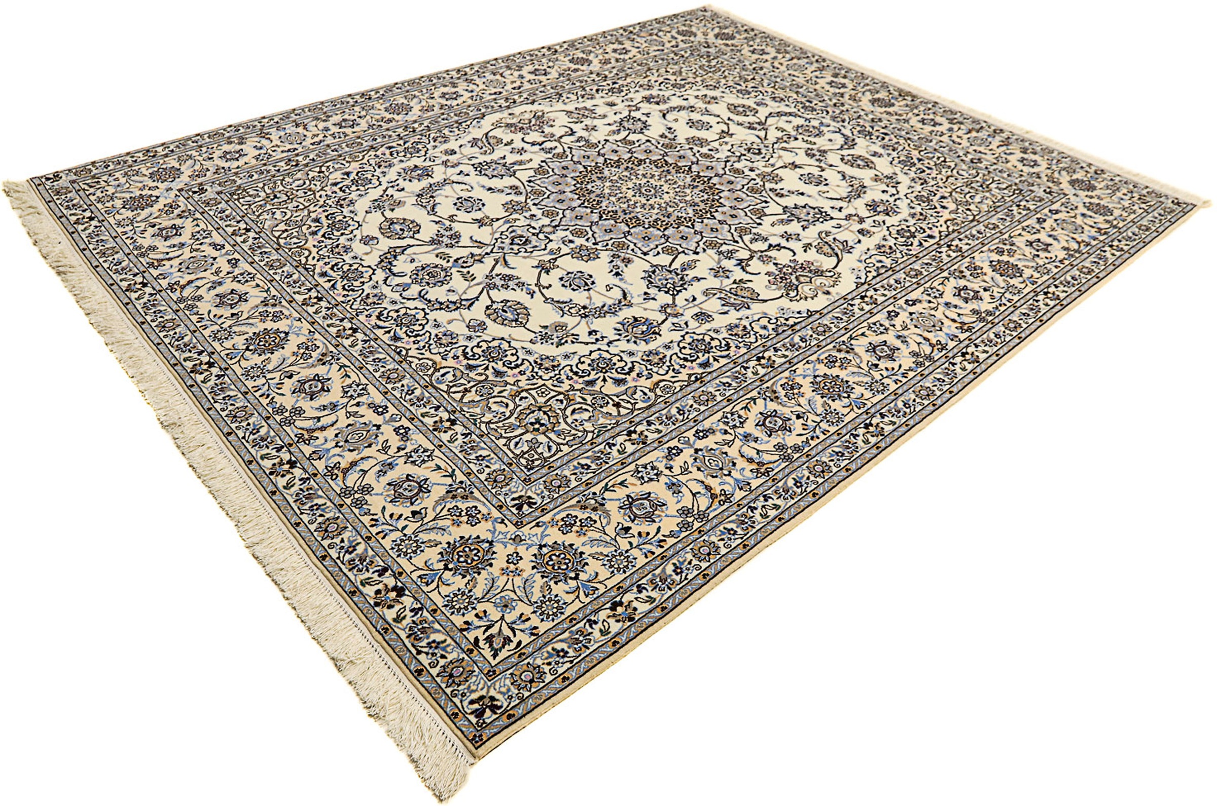 Image of morgenland Orientteppich »Perser - Nain - Premium - 268 x 208 cm - beige«, rechteckig, 6 mm Höhe, Wohnzimmer, Handgeknüpft, Einzelstück mit Zertifikat bei Ackermann Versand Schweiz