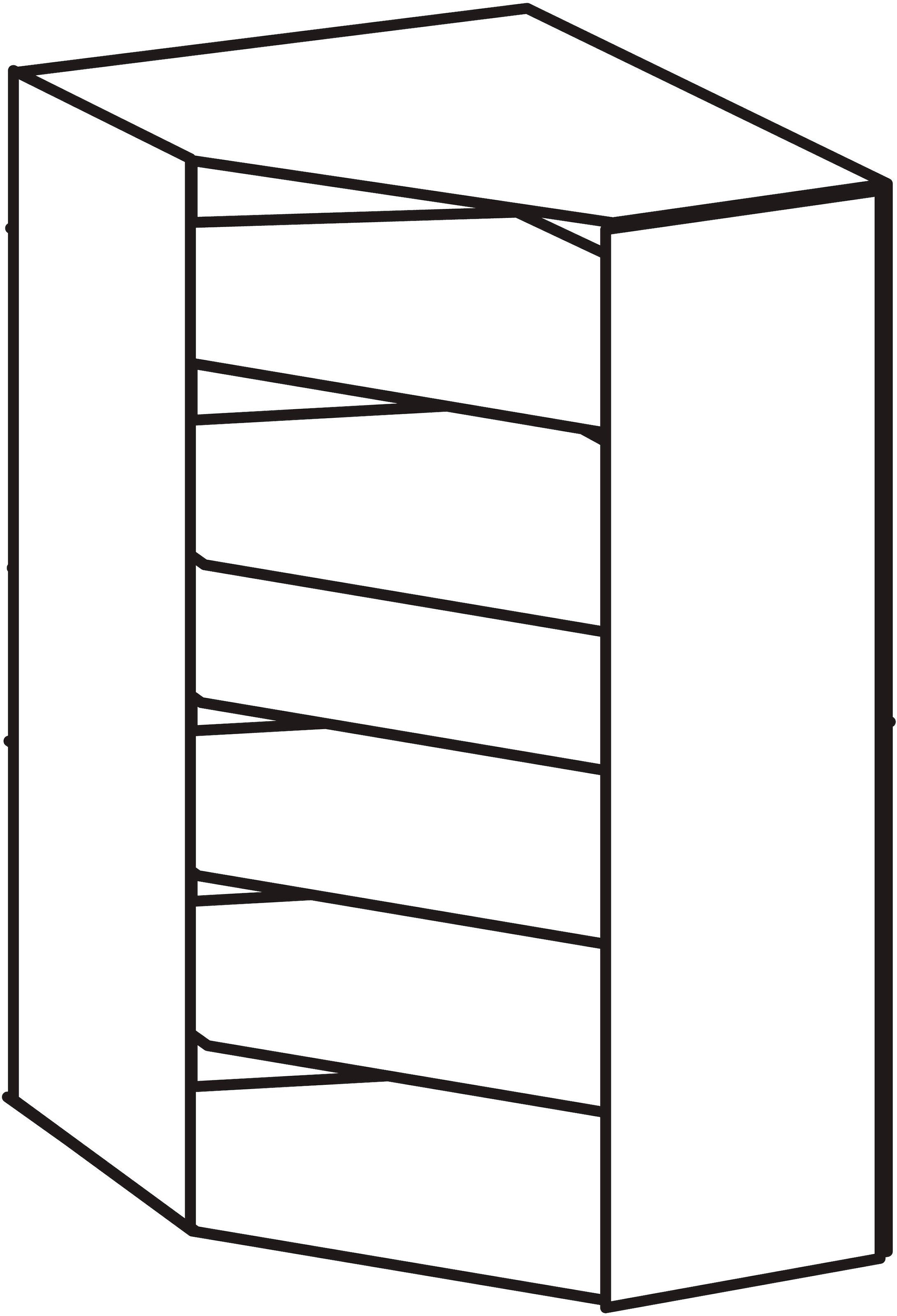 Wimex Schranksystem »Münster«, (Spar-Set, 6tlg: Eckschrank+ 2 Schränke 50cm breit+ 3 Aufsatzmodule), Mehrzweckschrank