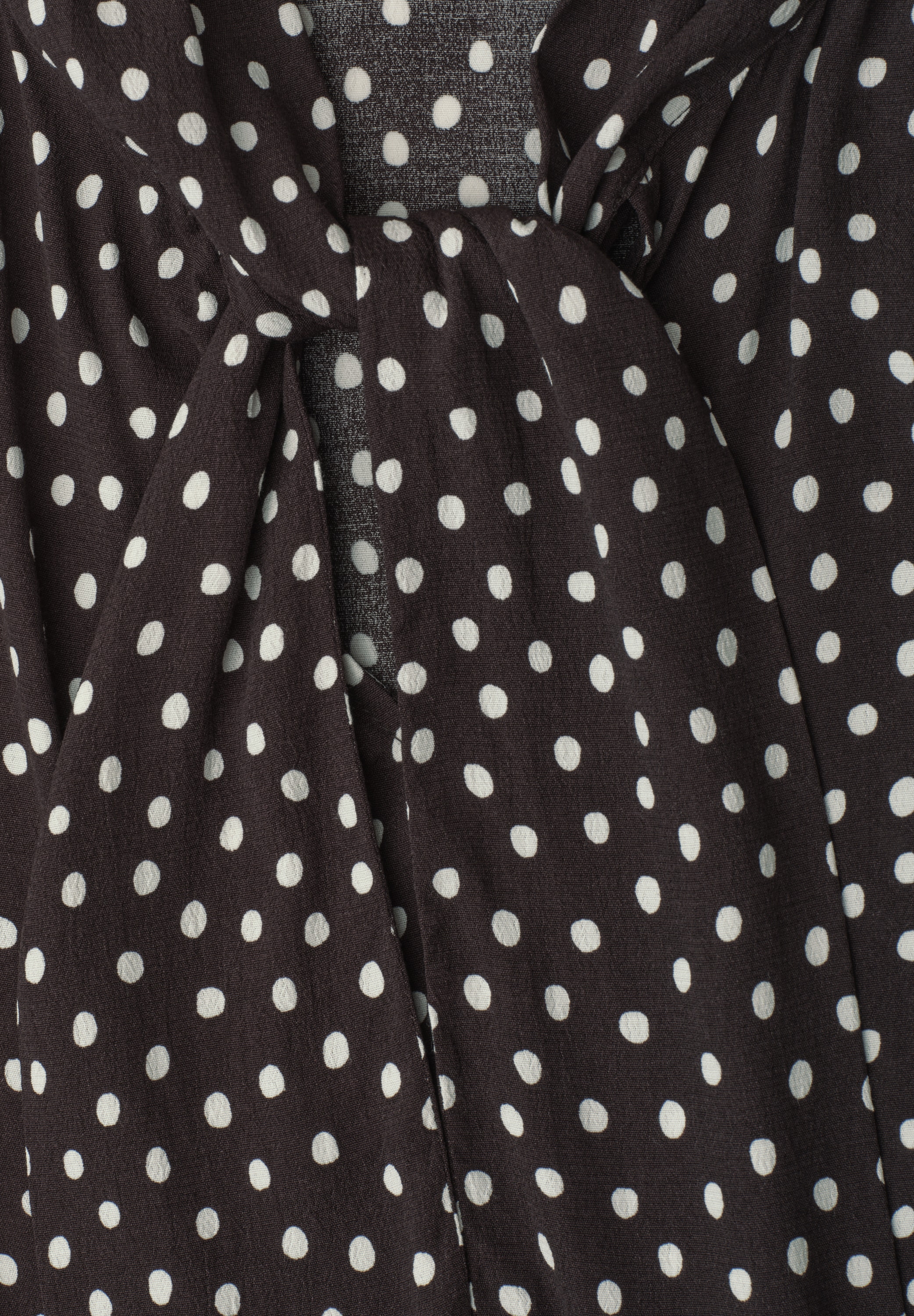 STREET ONE Langarmbluse Sommerbluse mit Schleifendetail und Punkten