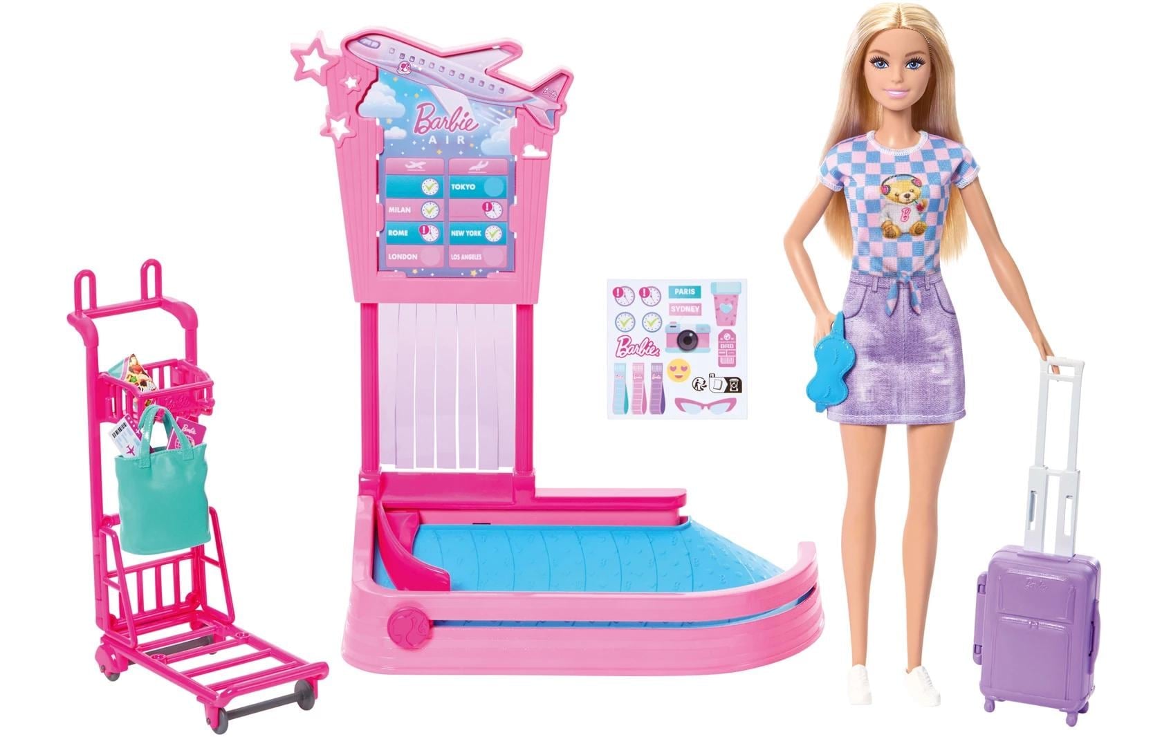 Barbie Anziehpuppe »Barbie Kofferband Spielset mit Puppe Malibu«