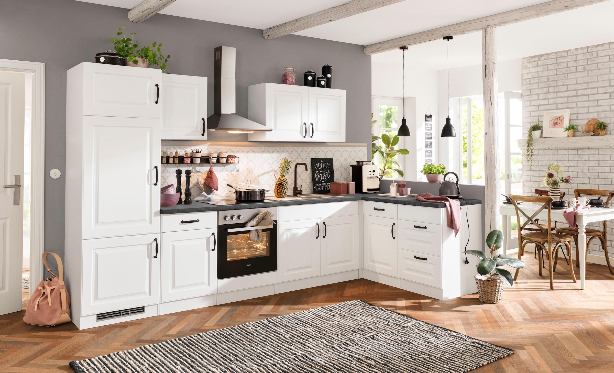 wiho Küchen Armoire d'encastrement pour table de cuisson »Erla« 60 cm breit mit Kassettenfront