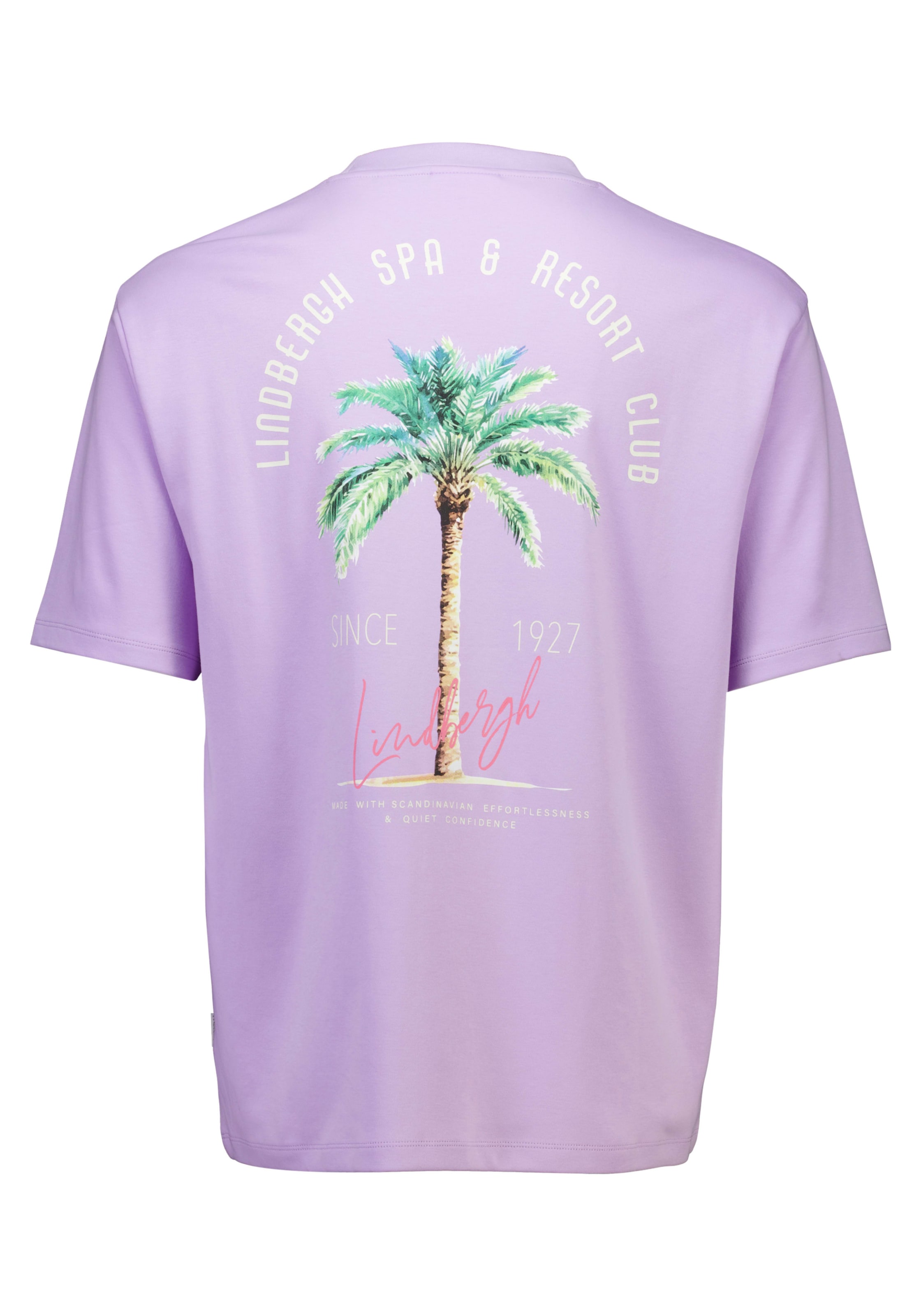LINDBERGH T-shirt à manches courtes T-shirt d'été avec grand imprimé au dos / petit imprimé devant
