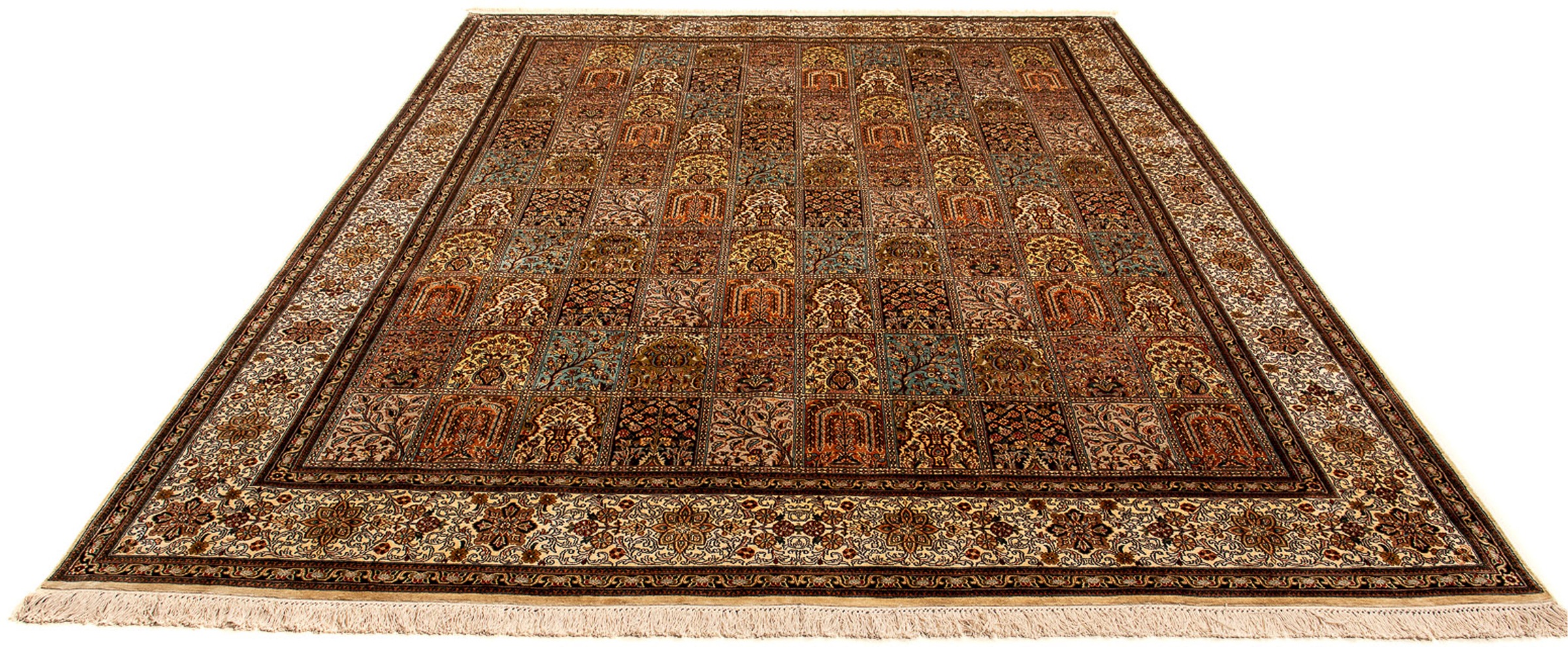 Image of morgenland Seidenteppich »Seidenteppich - Kaschmir Seide - 332 x 248 cm - braun«, rechteckig, 4 mm Höhe, Wohnzimmer, Handgeknüpft, Einzelstück mit Zertifikat bei Ackermann Versand Schweiz