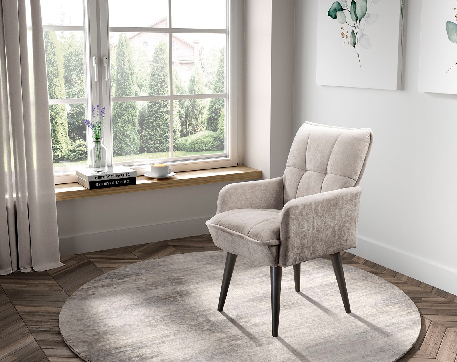 exxpo - sofa fashion Chaise de salle à manger »Mocca« () Armlehnenstuhl, bequem gepolstert