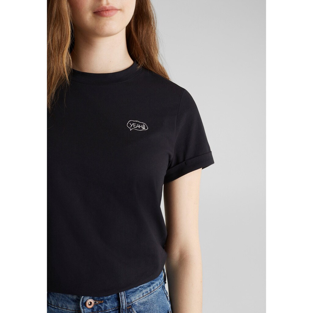 edc by Esprit T-Shirt, mit kleinem Brustmotiv