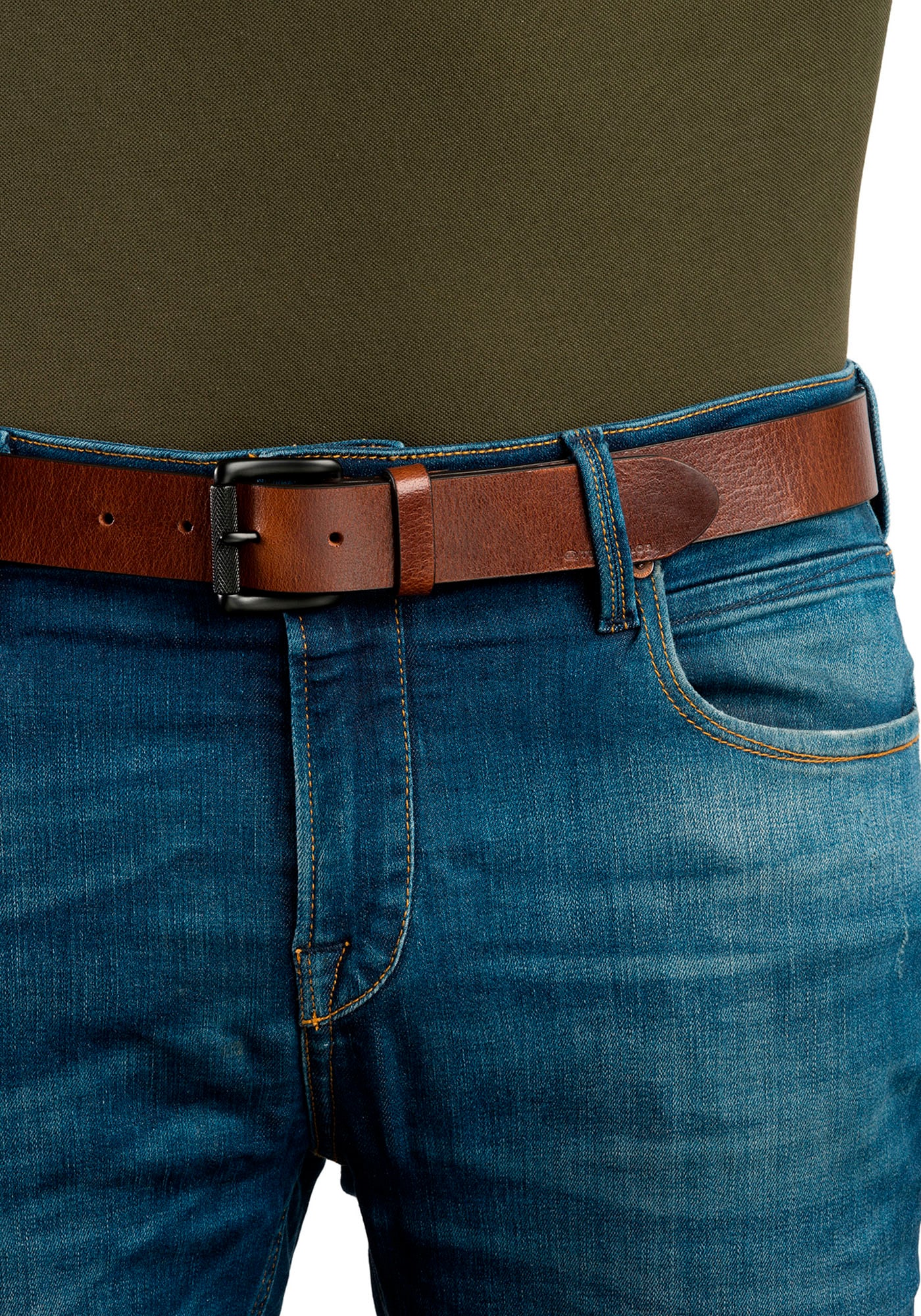 TOM TAILOR Ledergürtel »TTJASPER«, 3,5 cm breiter Herrengürtel, ideal zu Jeans bis Gr. 120