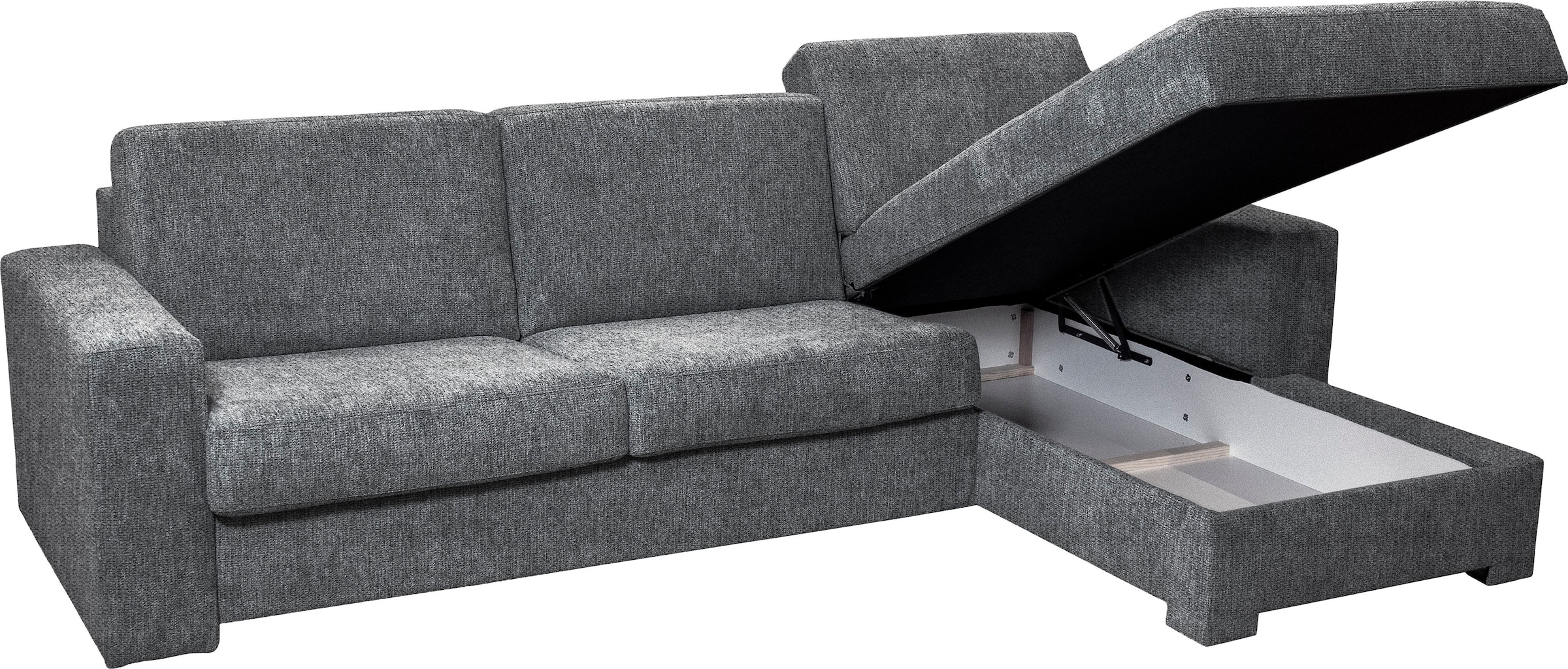 Home affaire Ecksofa »Roma "M"  Matratzenhöhe 14 cm, Dauerschlaffunktion, mit Unterfederung,« Liegemasse ca 143x198 cm, L-Form