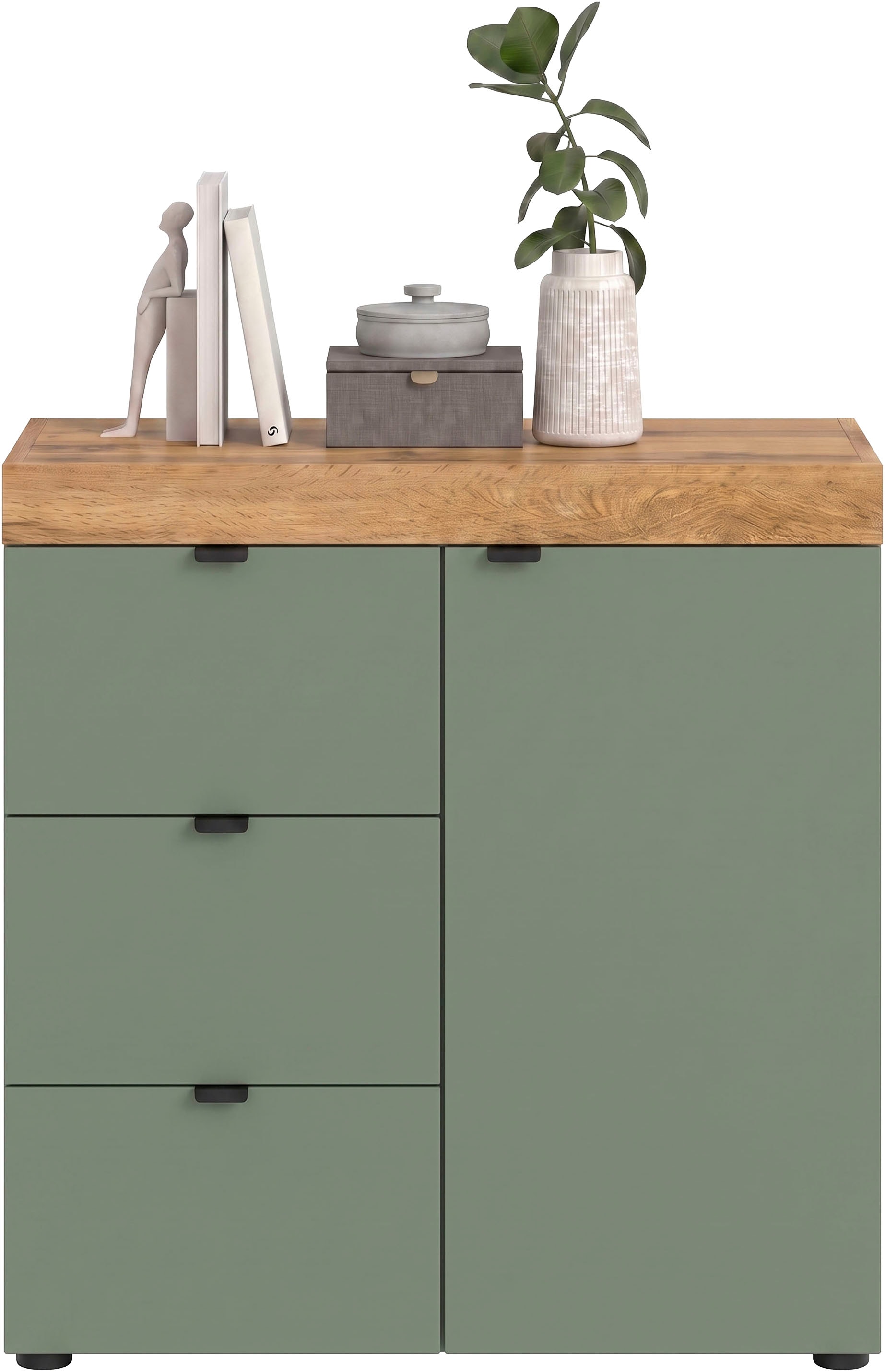 GOODproduct Kommode »MAMBO II, Breite 77 cm, 1 Tür, 1 Einlegeboden, 3 Schubkästen« 1 Stk. tlg. Kommode, Anrichte, Wohnzimmer, Schlafzimmer